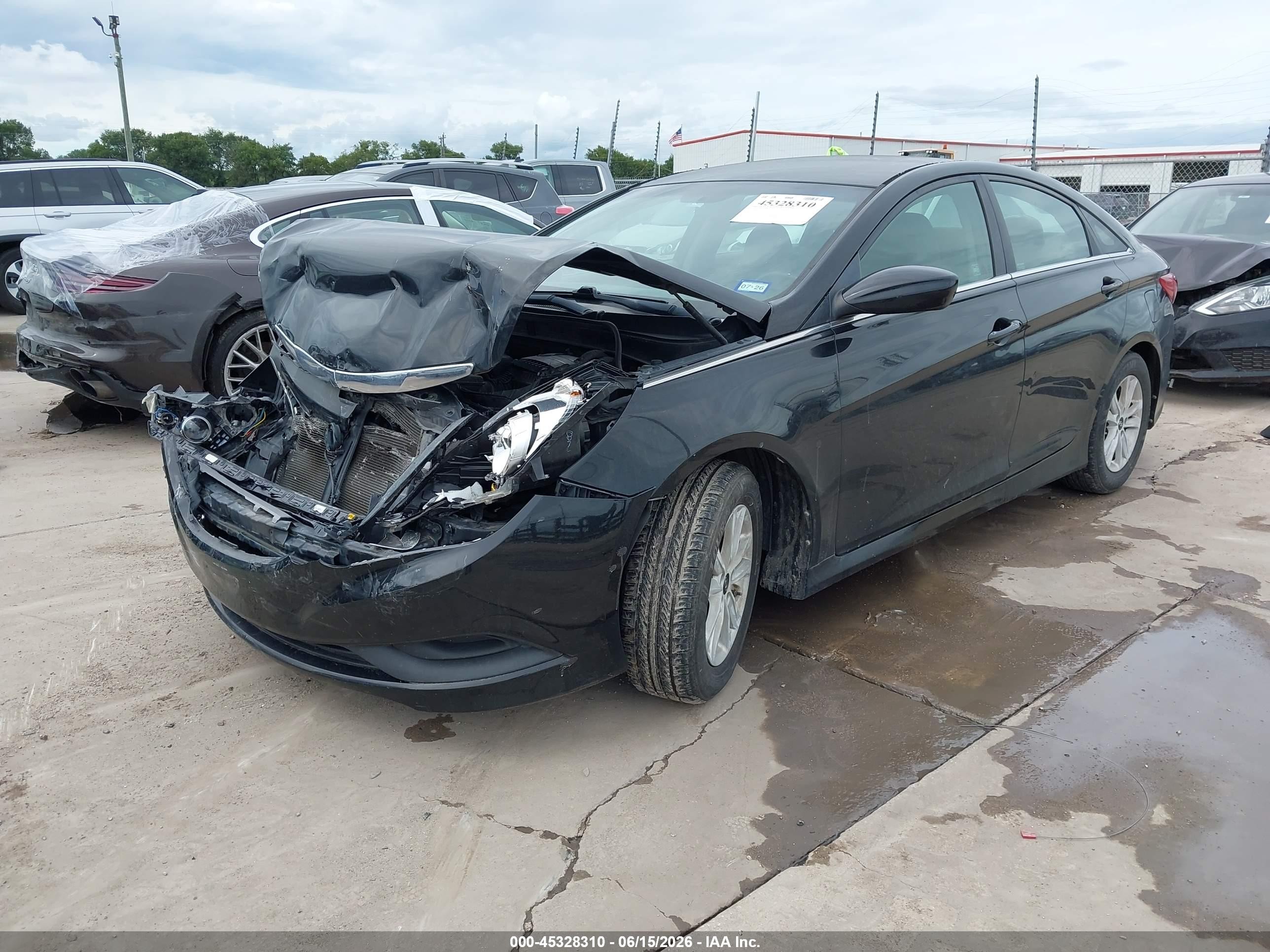 2014 Hyundai Sonata Gls Black vin: 5NPEB4AC6EH924971