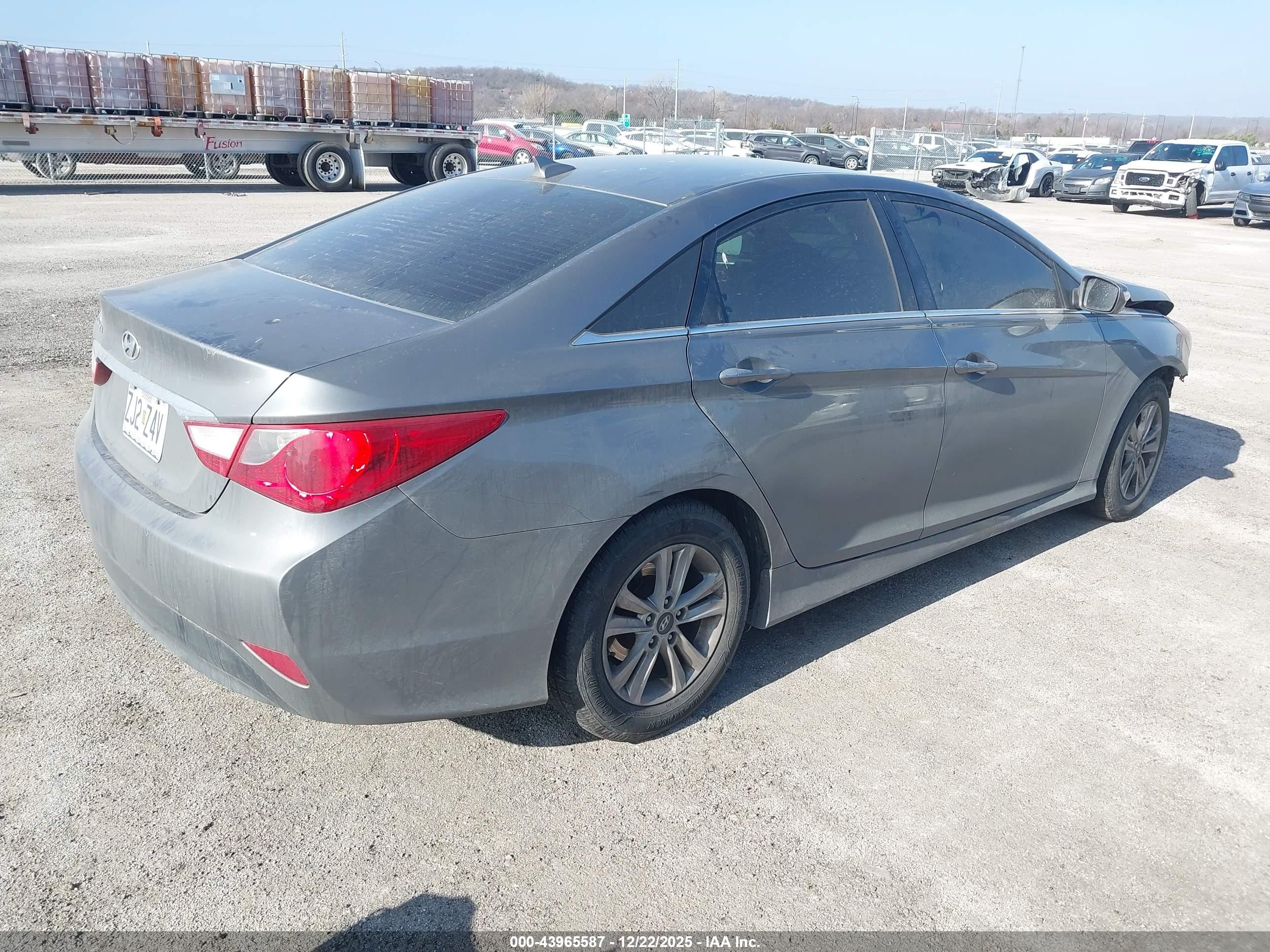 2014 Hyundai Sonata Gls Gray vin: 5NPEB4AC6EH930866