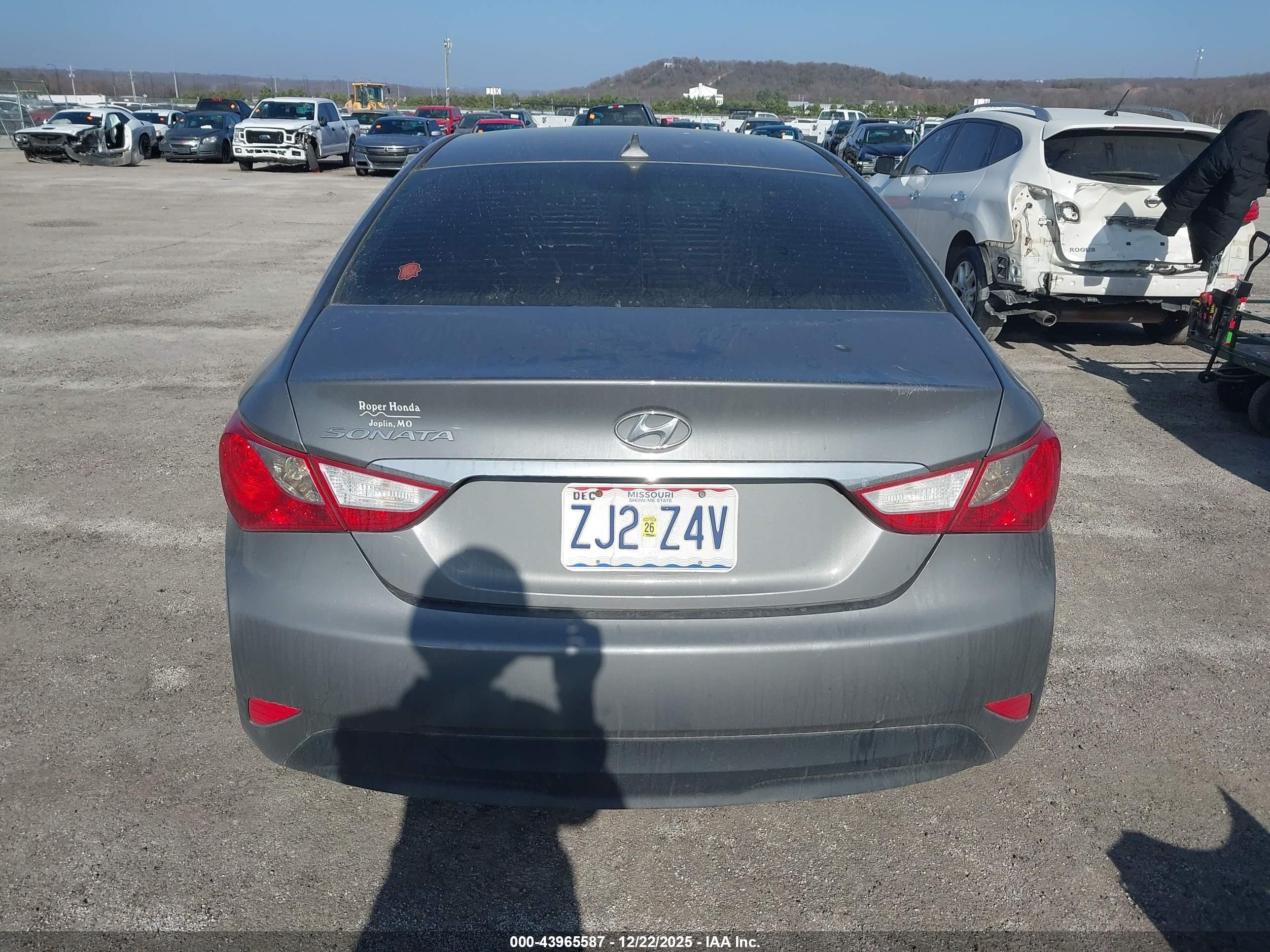 2014 Hyundai Sonata Gls Gray vin: 5NPEB4AC6EH930866