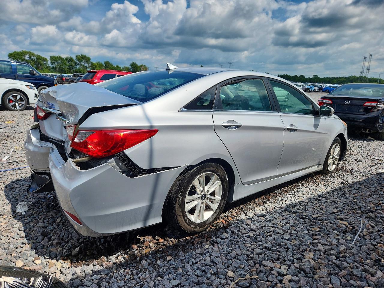 2014 Hyundai Sonata Gls Серебряный vin: 5NPEB4AC6EH933203