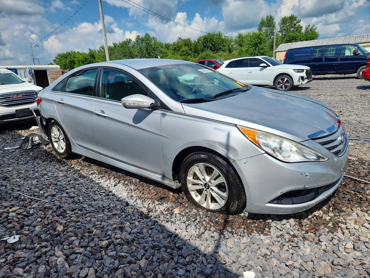 2014 Hyundai Sonata Gls Серебряный vin: 5NPEB4AC6EH933203