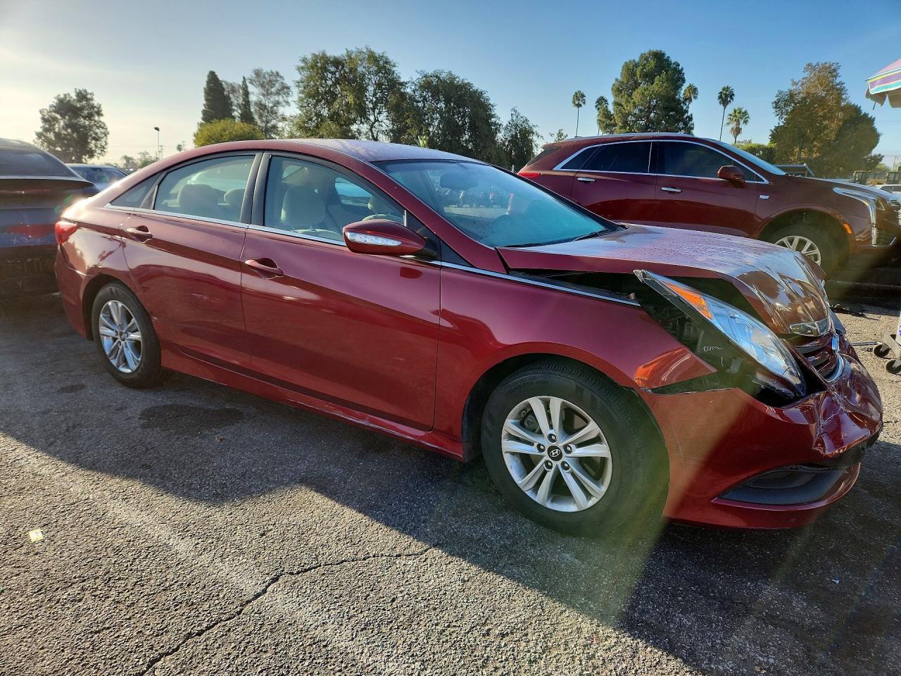 2014 Hyundai Sonata Gls Red vin: 5NPEB4AC6EH943245