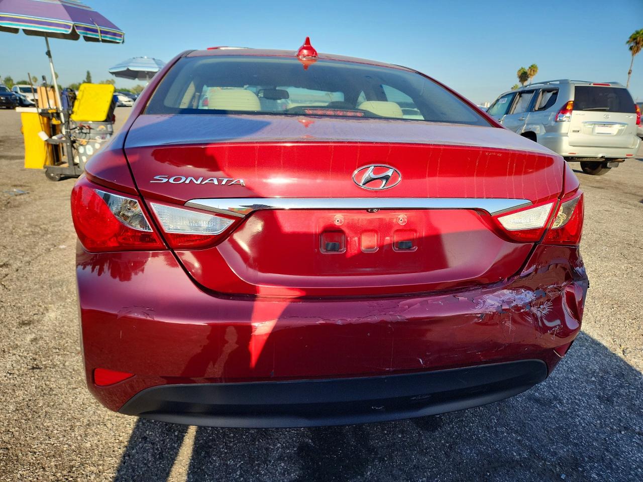 2014 Hyundai Sonata Gls Red vin: 5NPEB4AC6EH943245
