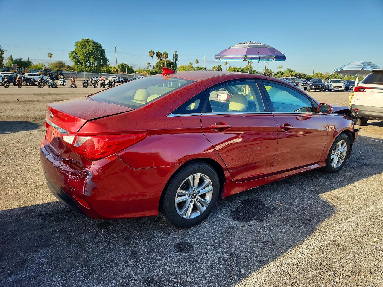 2014 Hyundai Sonata Gls Red vin: 5NPEB4AC6EH943245