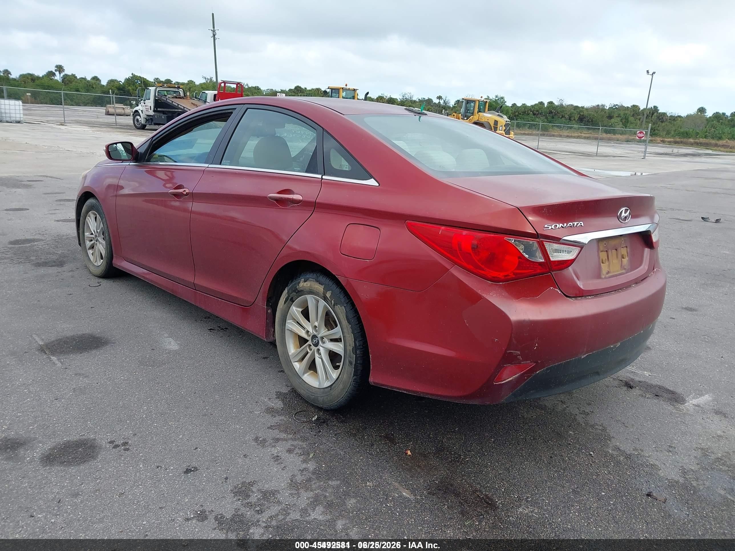 2014 Hyundai Sonata Gls Maroon vin: 5NPEB4AC6EH947246