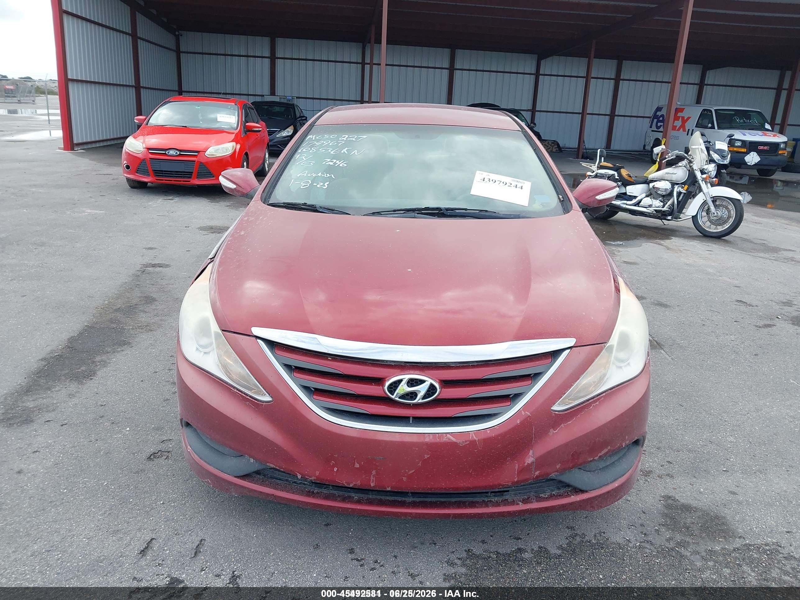 2014 Hyundai Sonata Gls Maroon vin: 5NPEB4AC6EH947246
