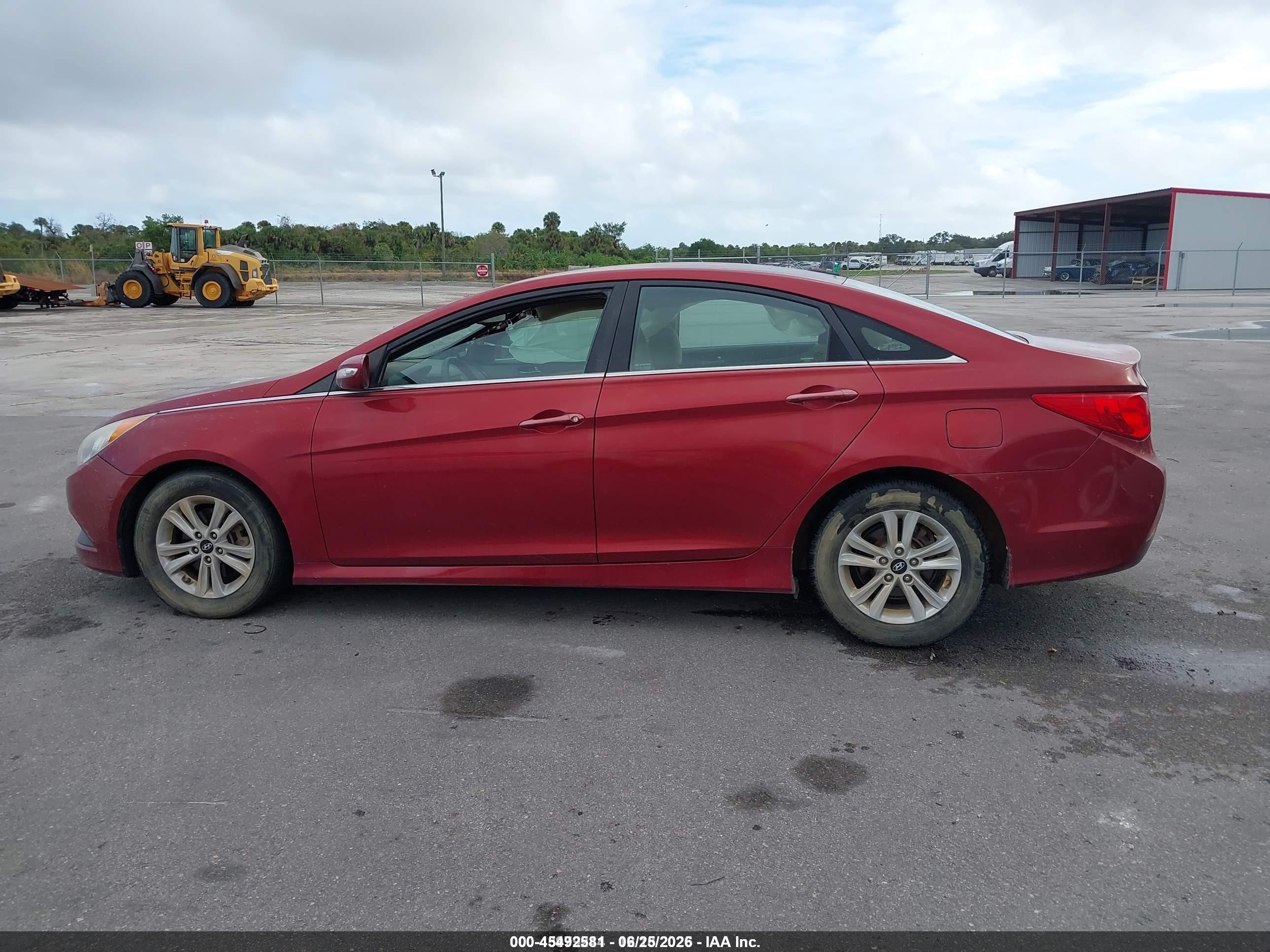 2014 Hyundai Sonata Gls Maroon vin: 5NPEB4AC6EH947246