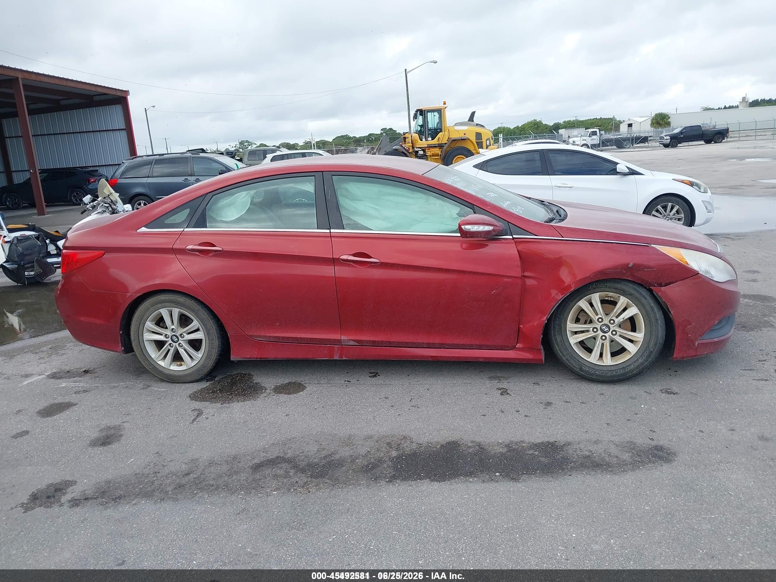 2014 Hyundai Sonata Gls Maroon vin: 5NPEB4AC6EH947246