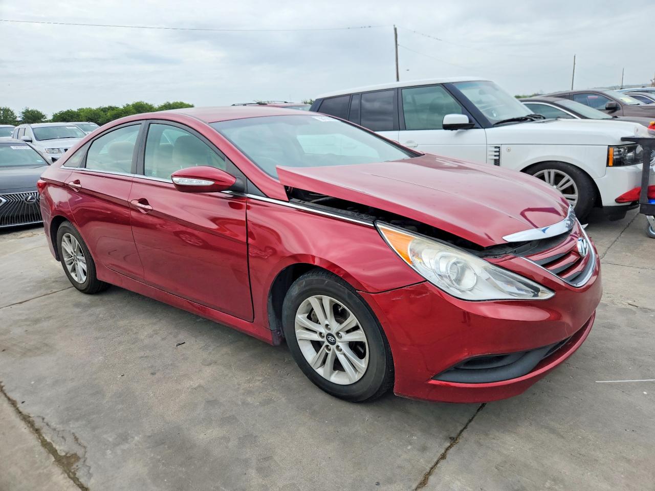 2014 Hyundai Sonata Gls Red vin: 5NPEB4AC6EH948459