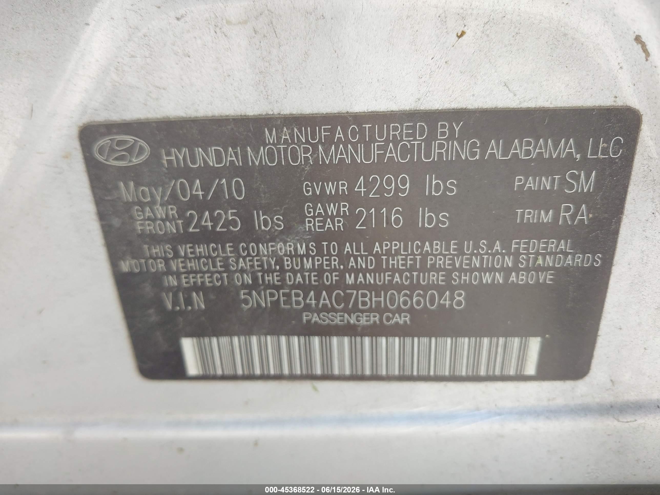 2011 Hyundai Sonata Gls Серебряный vin: 5NPEB4AC7BH066048