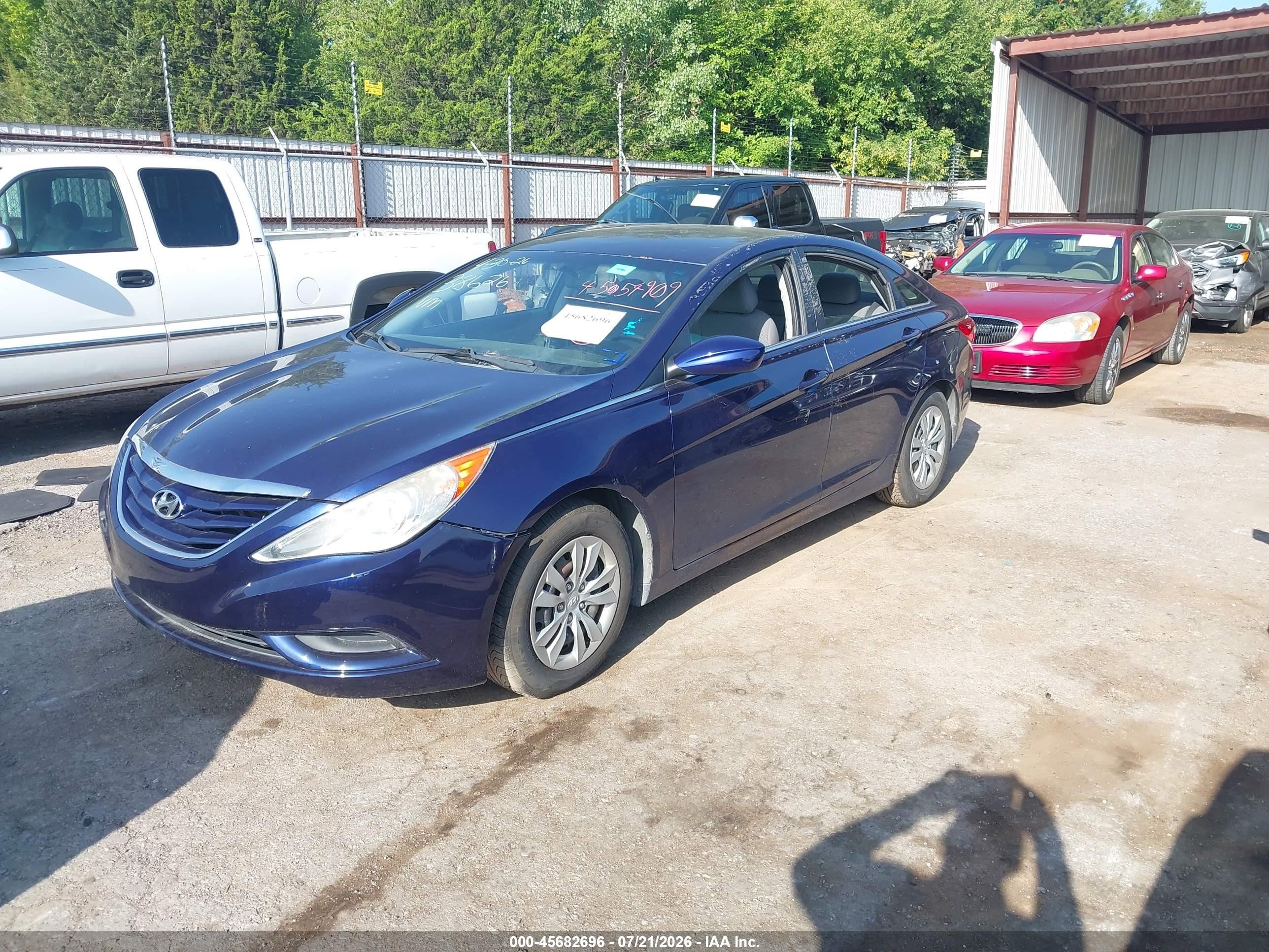 2011 Hyundai Sonata Gls Gray vin: 5NPEB4AC7BH066227