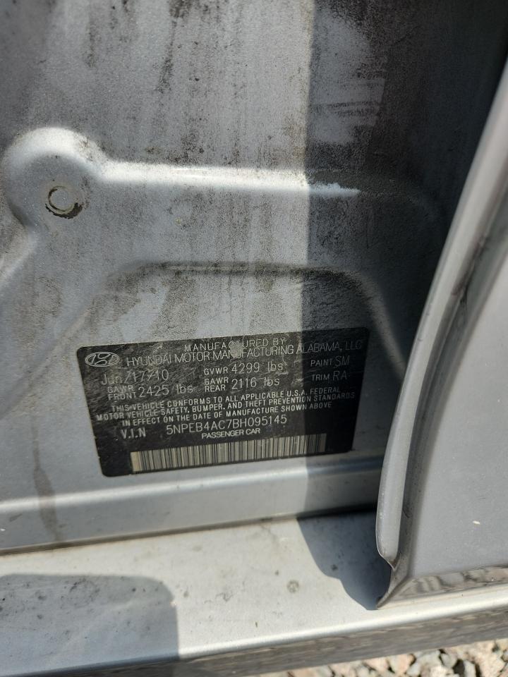 2011 Hyundai Sonata Gls Silver vin: 5NPEB4AC7BH095145