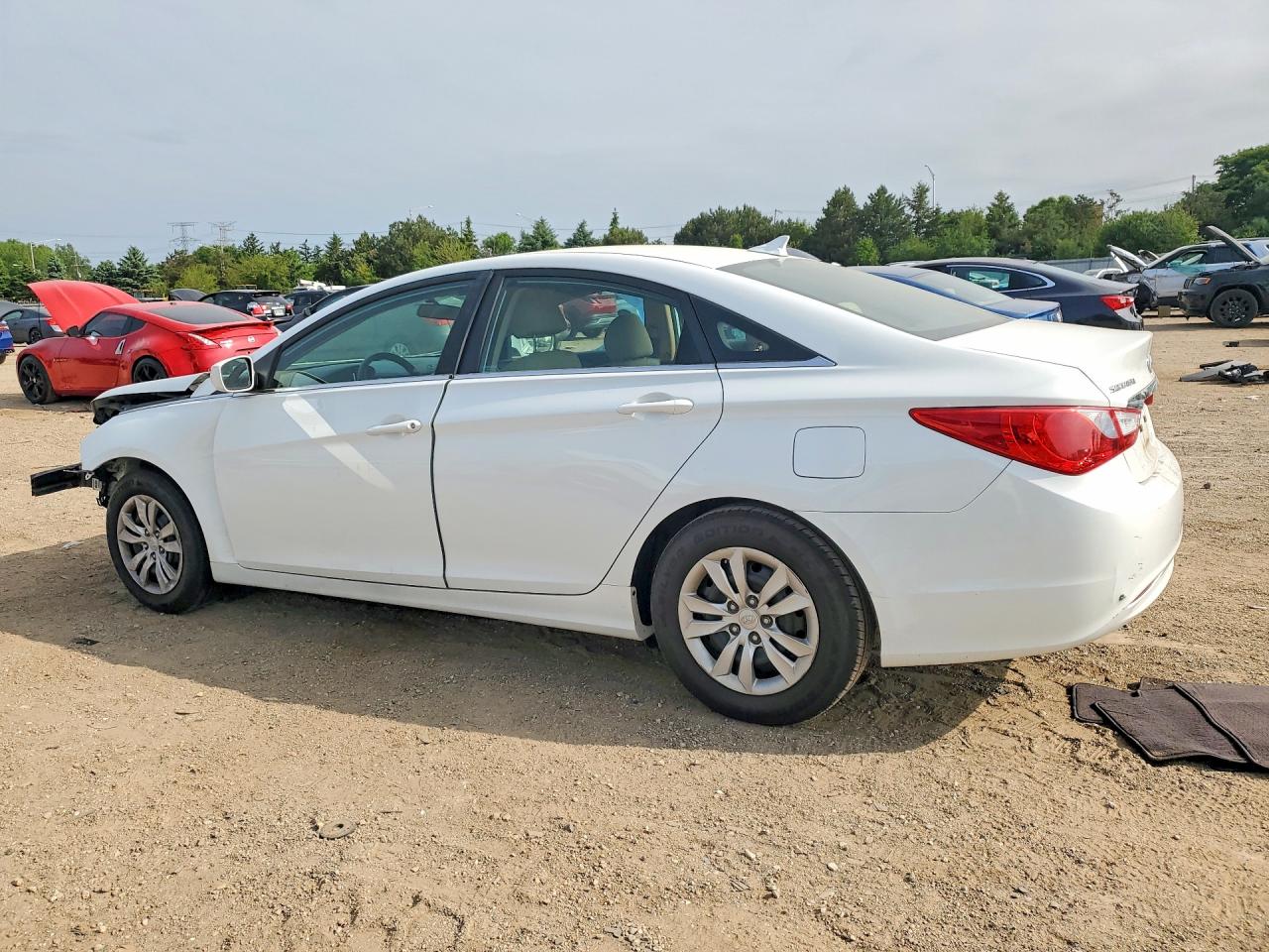 2011 Hyundai Sonata Gls White vin: 5NPEB4AC7BH180308