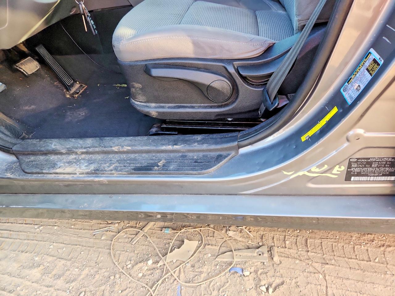 2011 Hyundai Sonata Gls Gray vin: 5NPEB4AC7BH194936