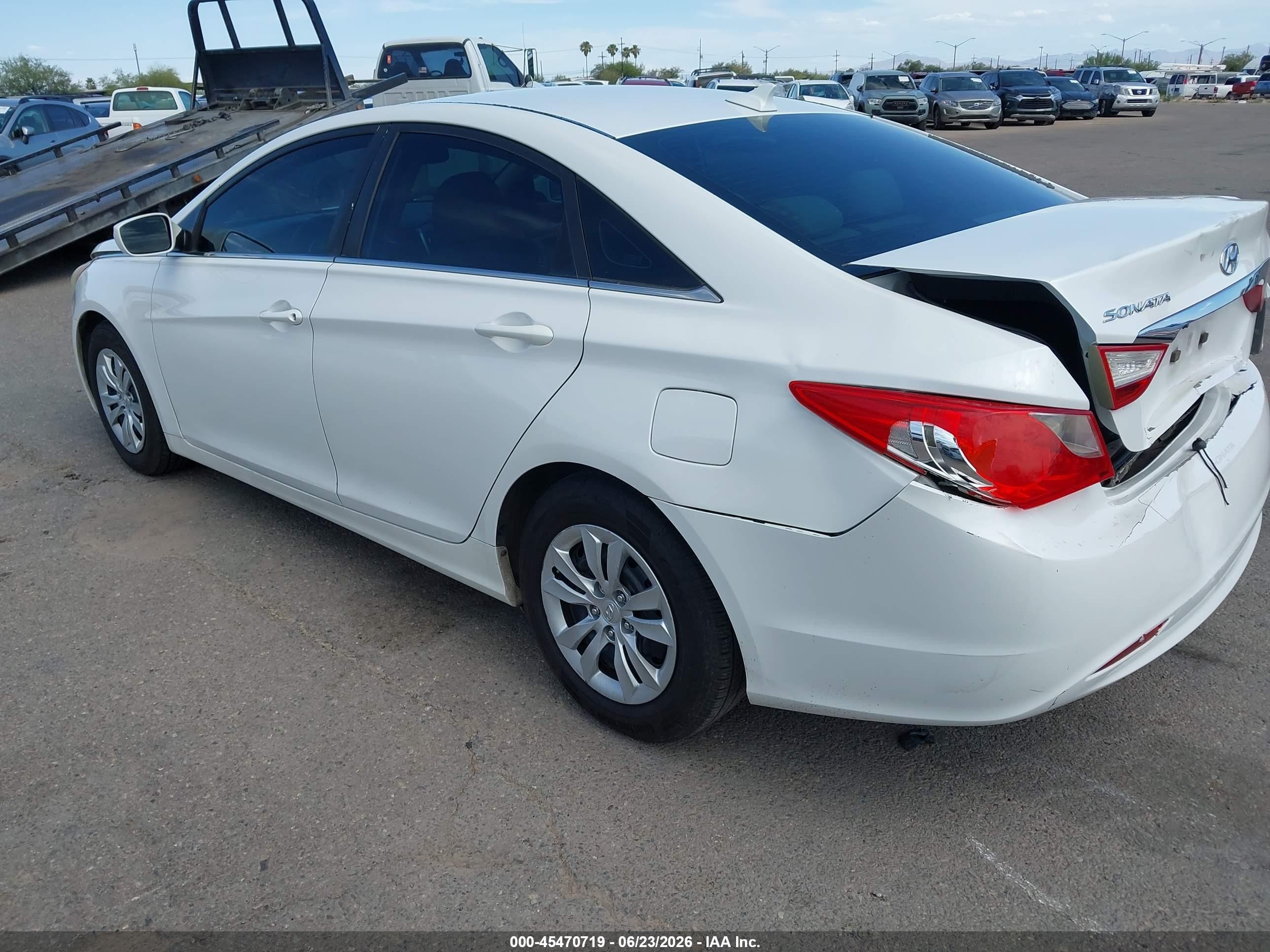 2011 Hyundai Sonata Gls White vin: 5NPEB4AC7BH247554
