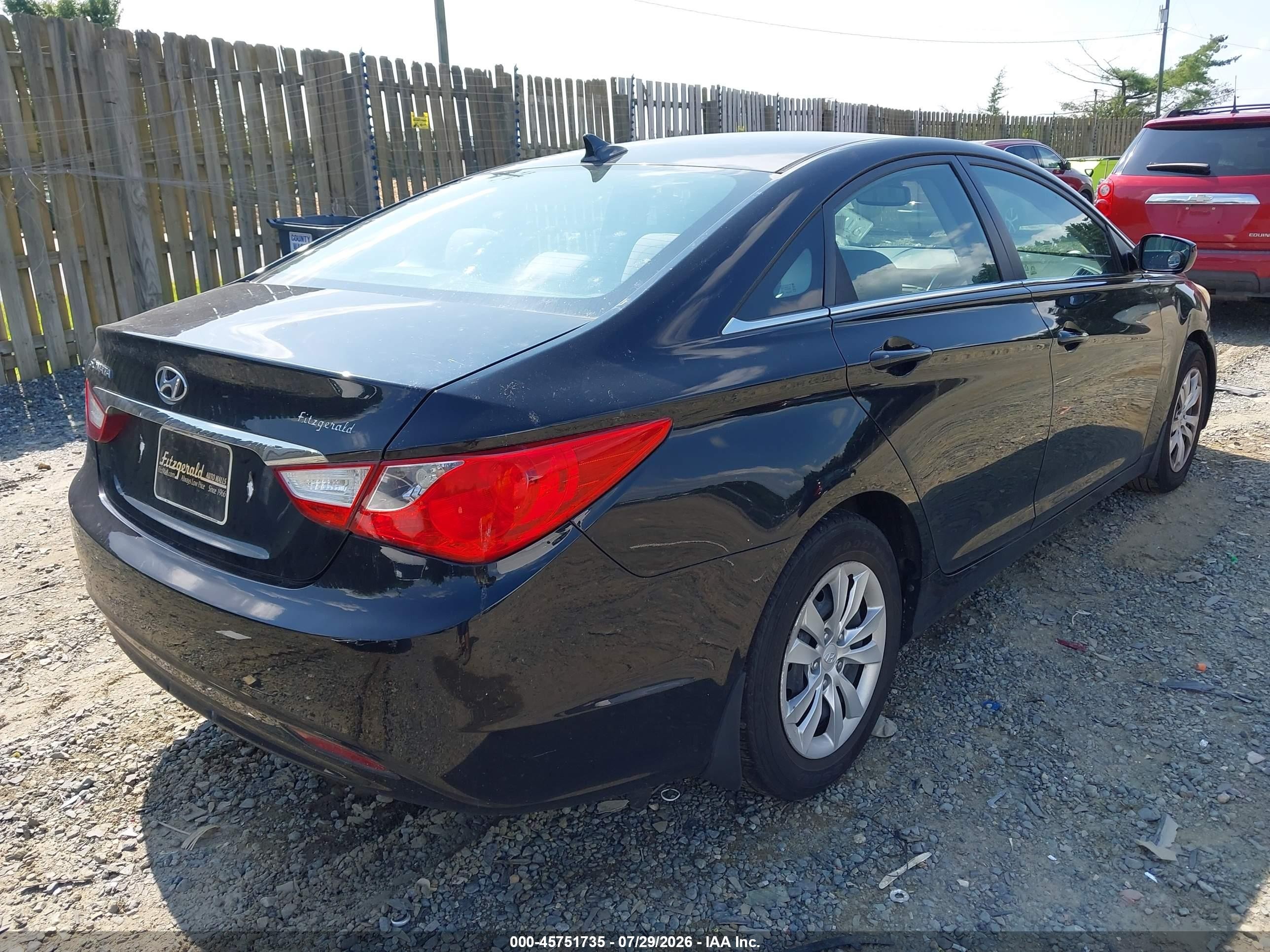 2011 Hyundai Sonata Gls Black vin: 5NPEB4AC7BH307283