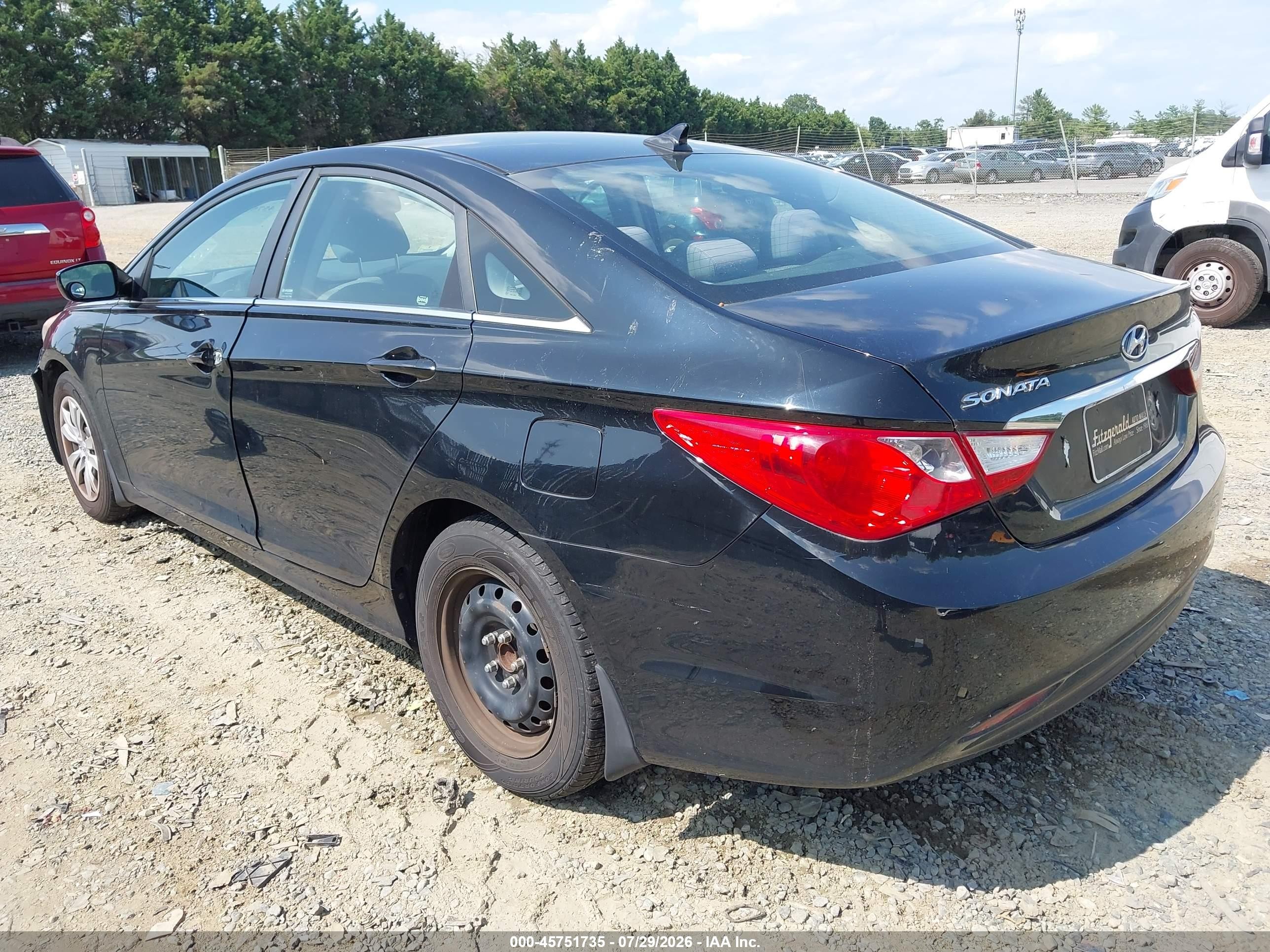 2011 Hyundai Sonata Gls Black vin: 5NPEB4AC7BH307283