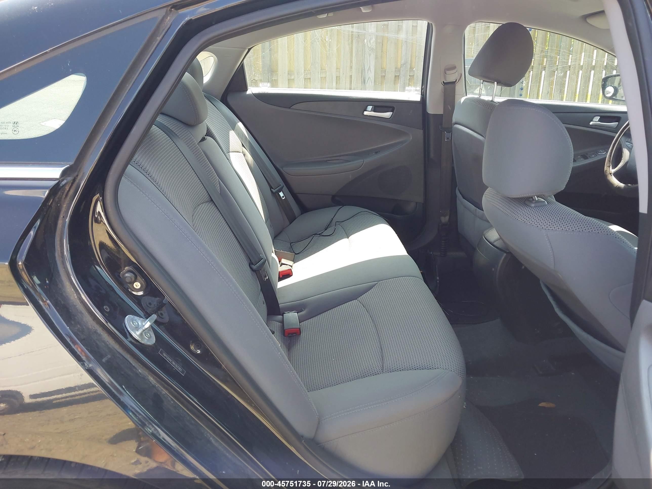 2011 Hyundai Sonata Gls Black vin: 5NPEB4AC7BH307283