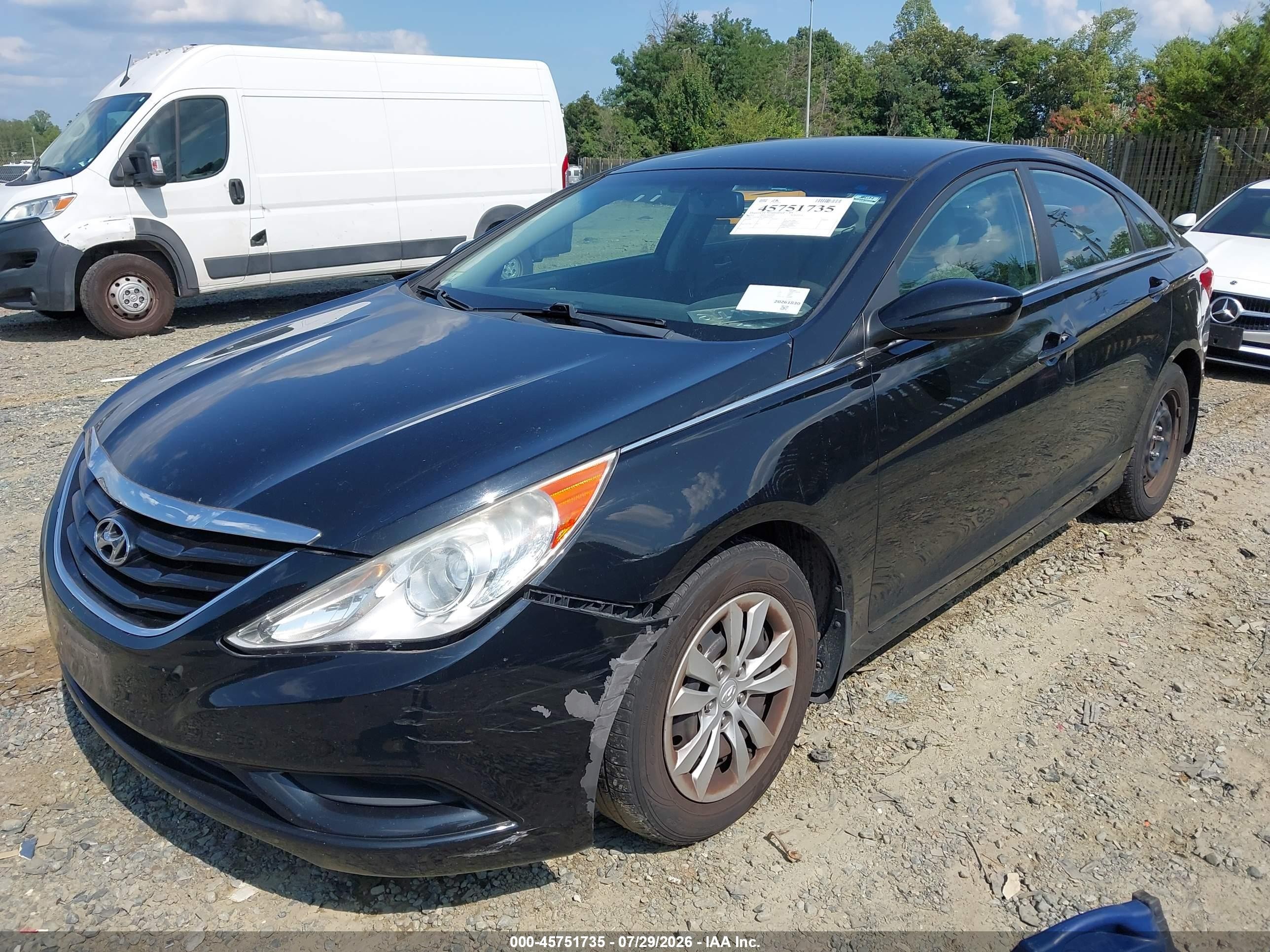2011 Hyundai Sonata Gls Black vin: 5NPEB4AC7BH307283