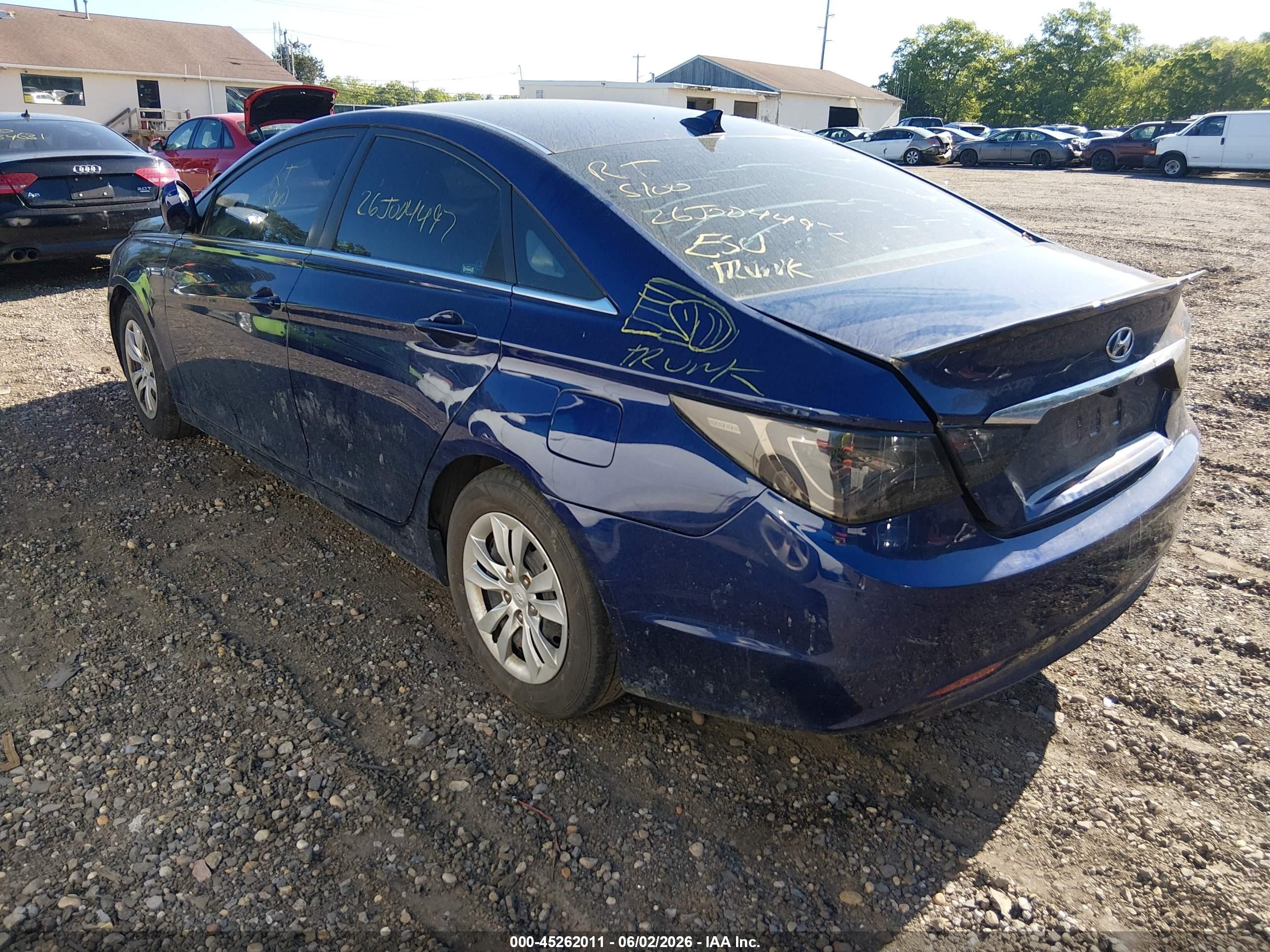 2012 Hyundai Sonata Gls Синий vin: 5NPEB4AC7CH323839