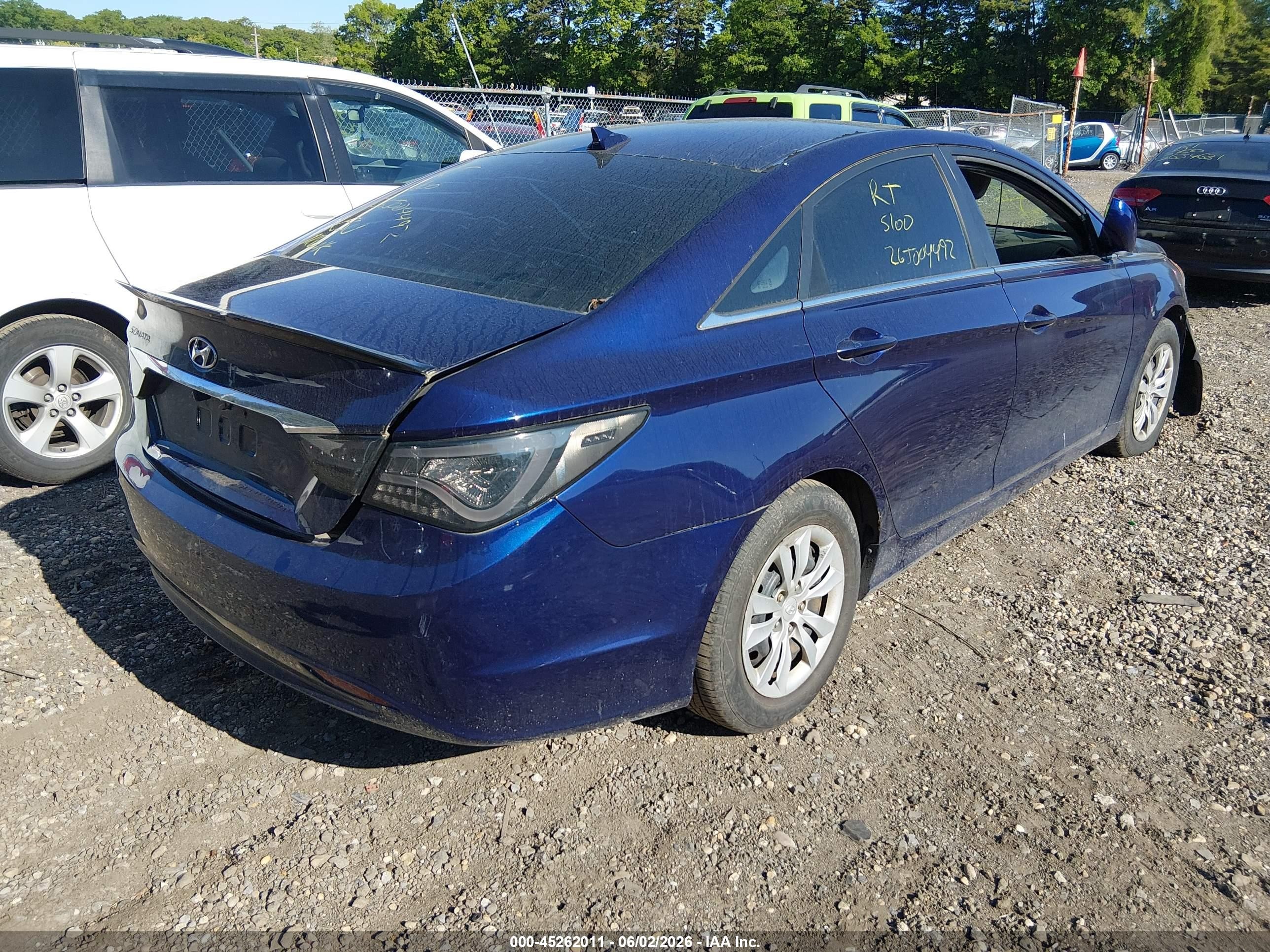 2012 Hyundai Sonata Gls Синий vin: 5NPEB4AC7CH323839