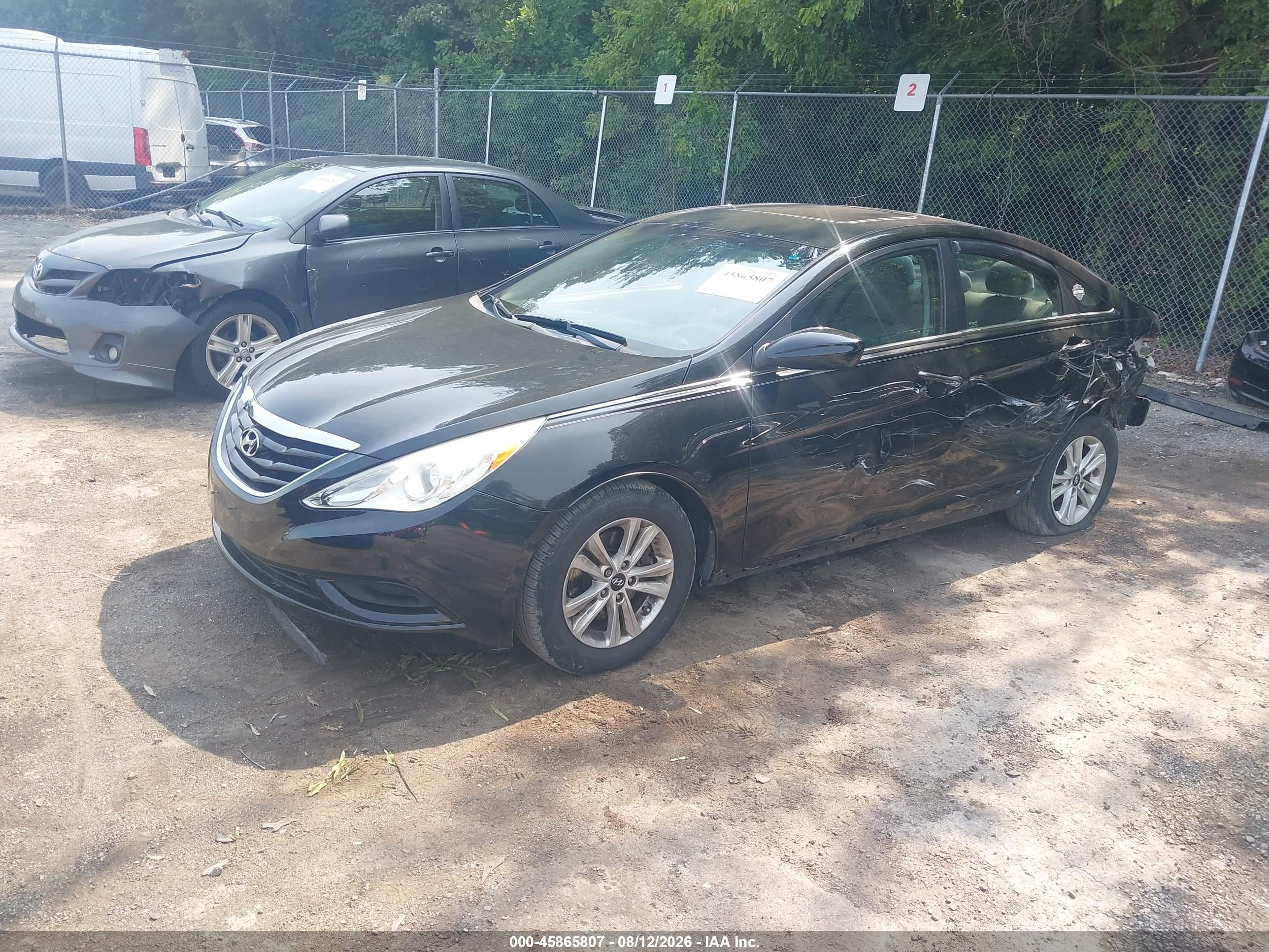 2012 Hyundai Sonata Gls Черный vin: 5NPEB4AC7CH347168