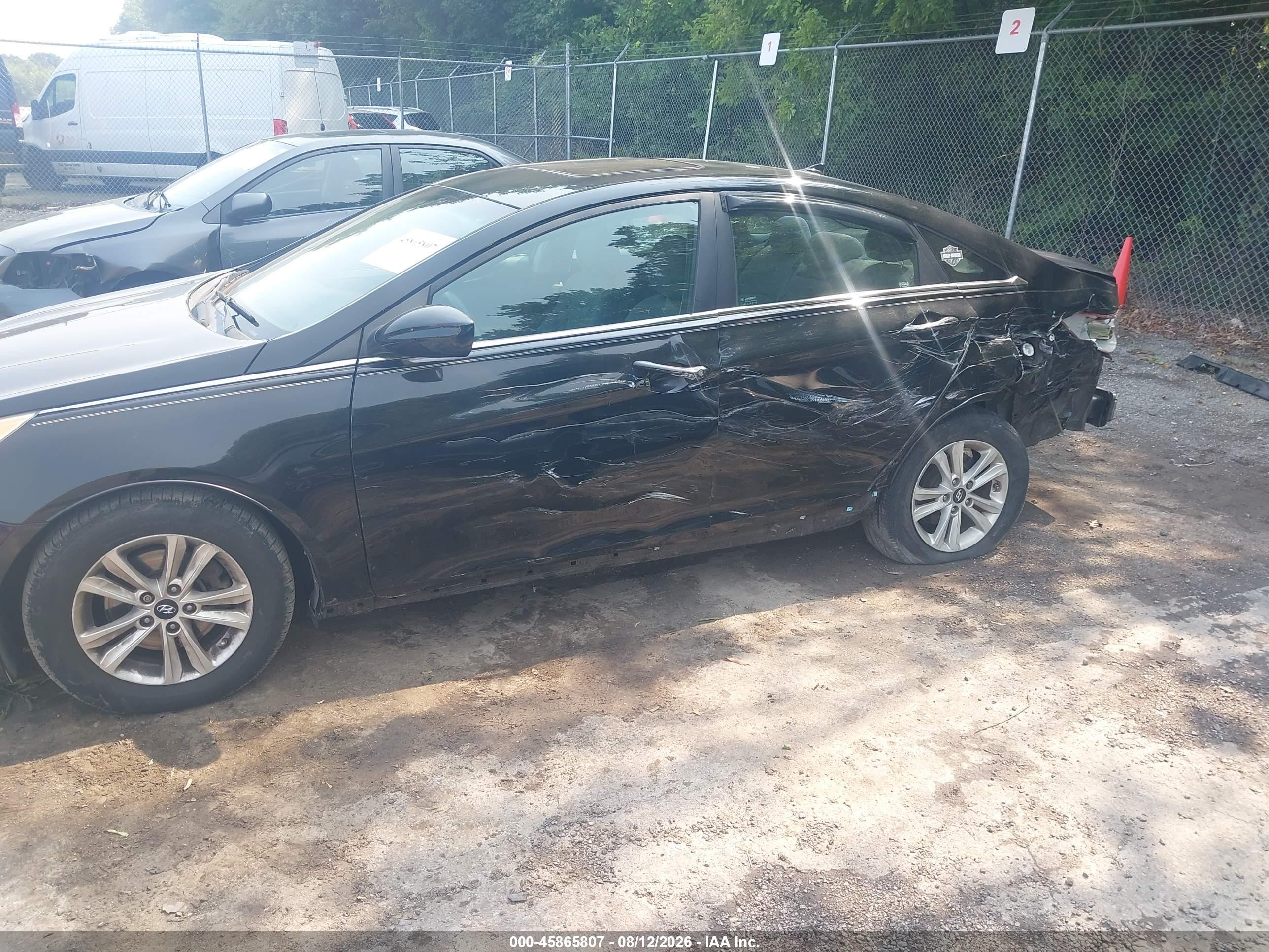2012 Hyundai Sonata Gls Черный vin: 5NPEB4AC7CH347168