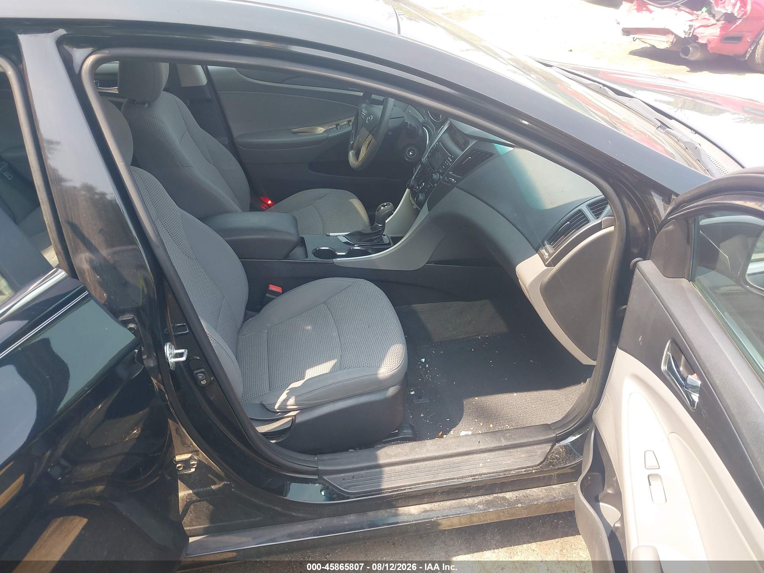 2012 Hyundai Sonata Gls Черный vin: 5NPEB4AC7CH347168