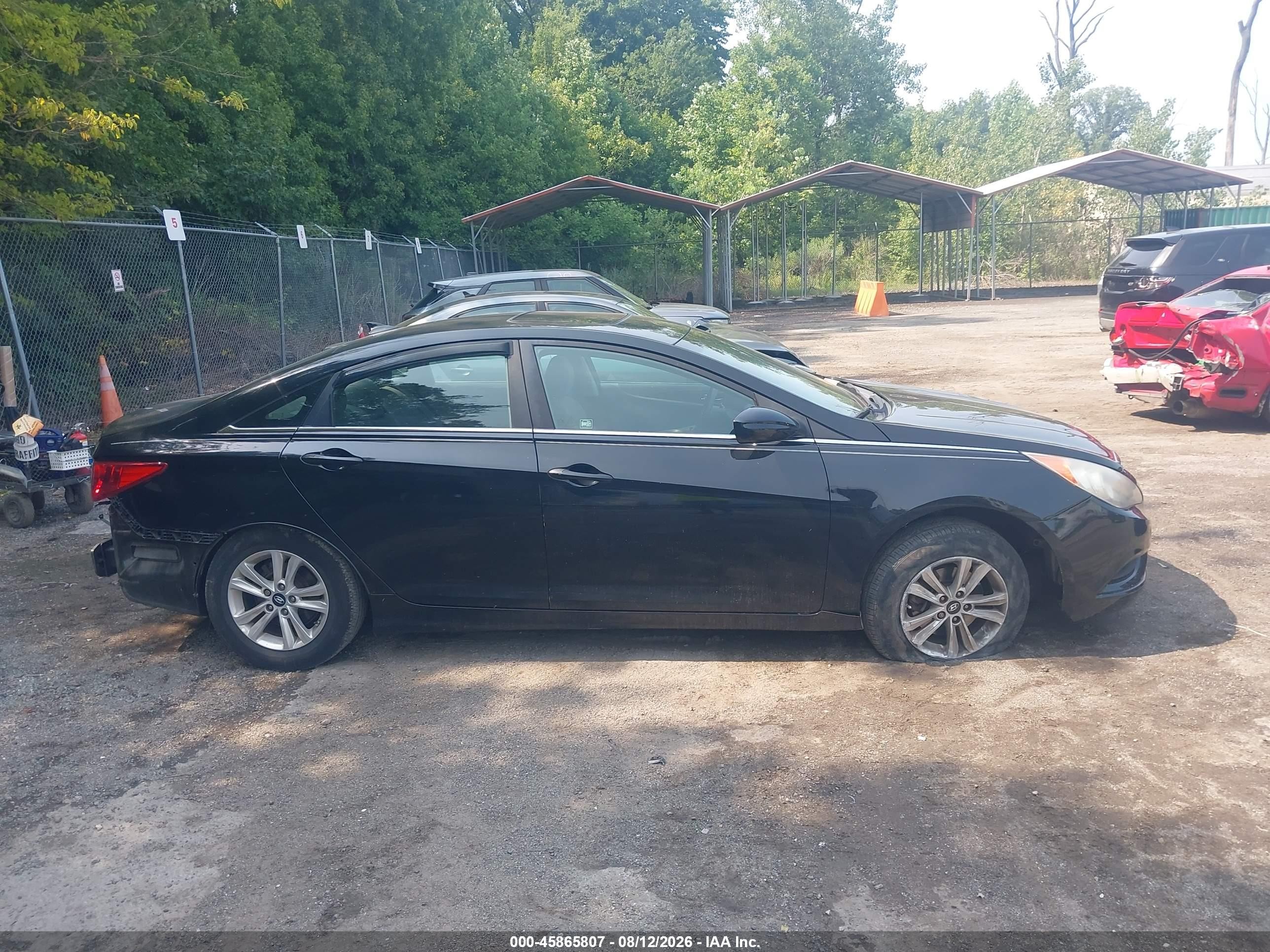 2012 Hyundai Sonata Gls Черный vin: 5NPEB4AC7CH347168