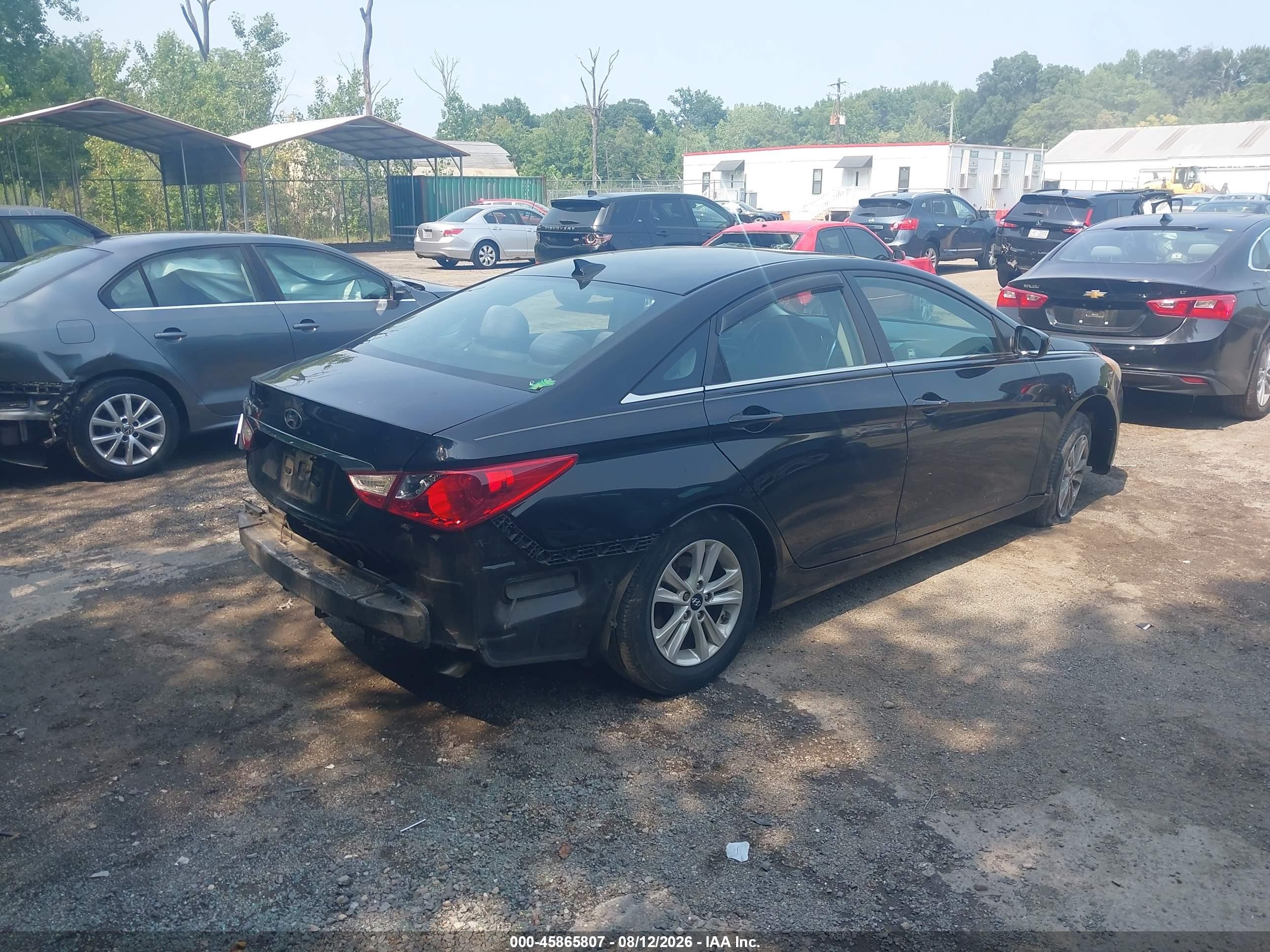 2012 Hyundai Sonata Gls Черный vin: 5NPEB4AC7CH347168