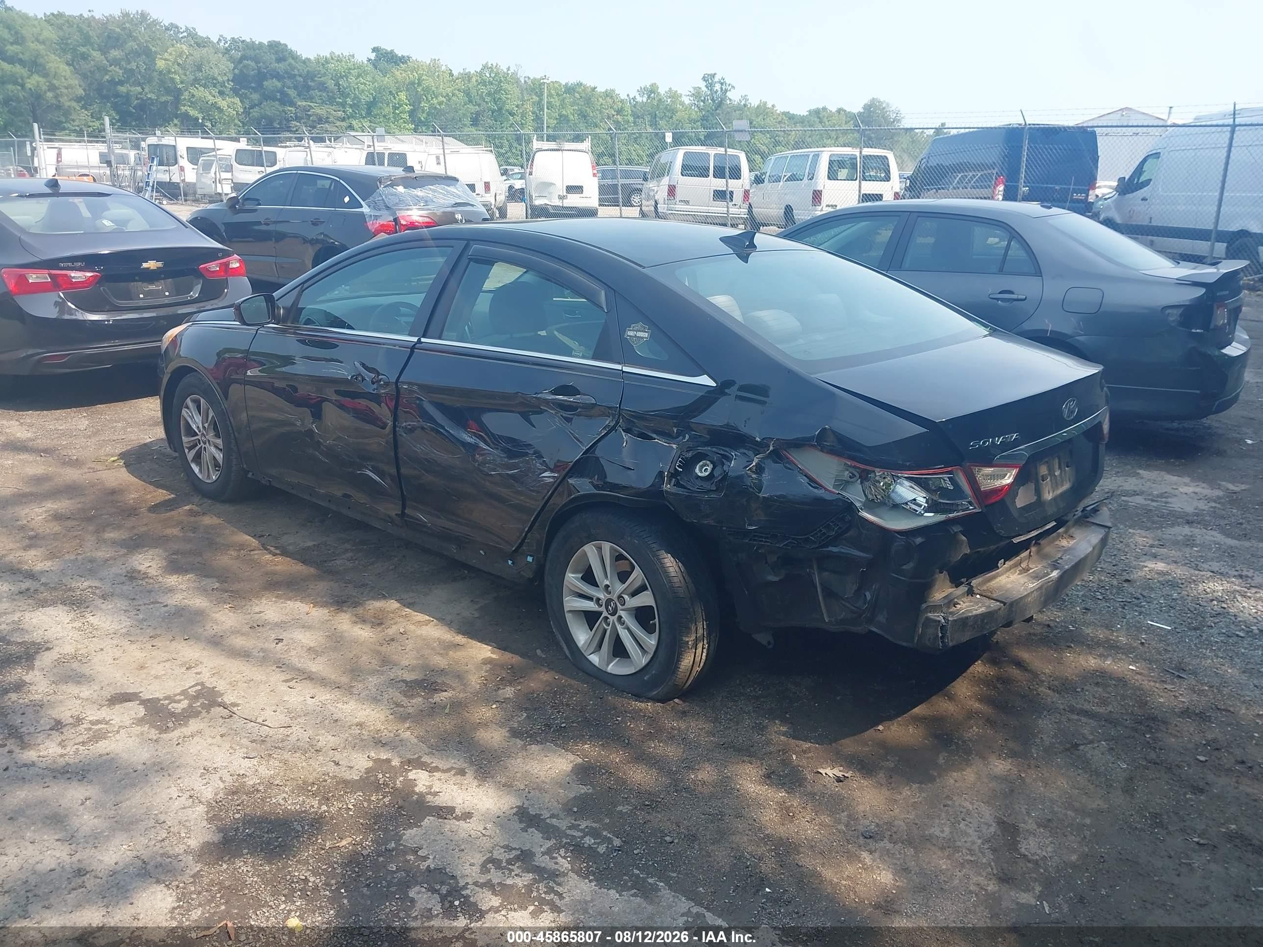 2012 Hyundai Sonata Gls Черный vin: 5NPEB4AC7CH347168