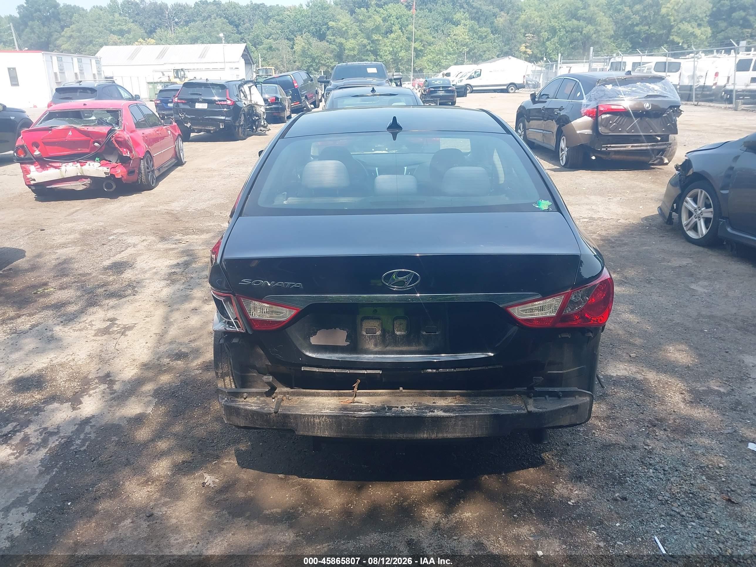 2012 Hyundai Sonata Gls Черный vin: 5NPEB4AC7CH347168