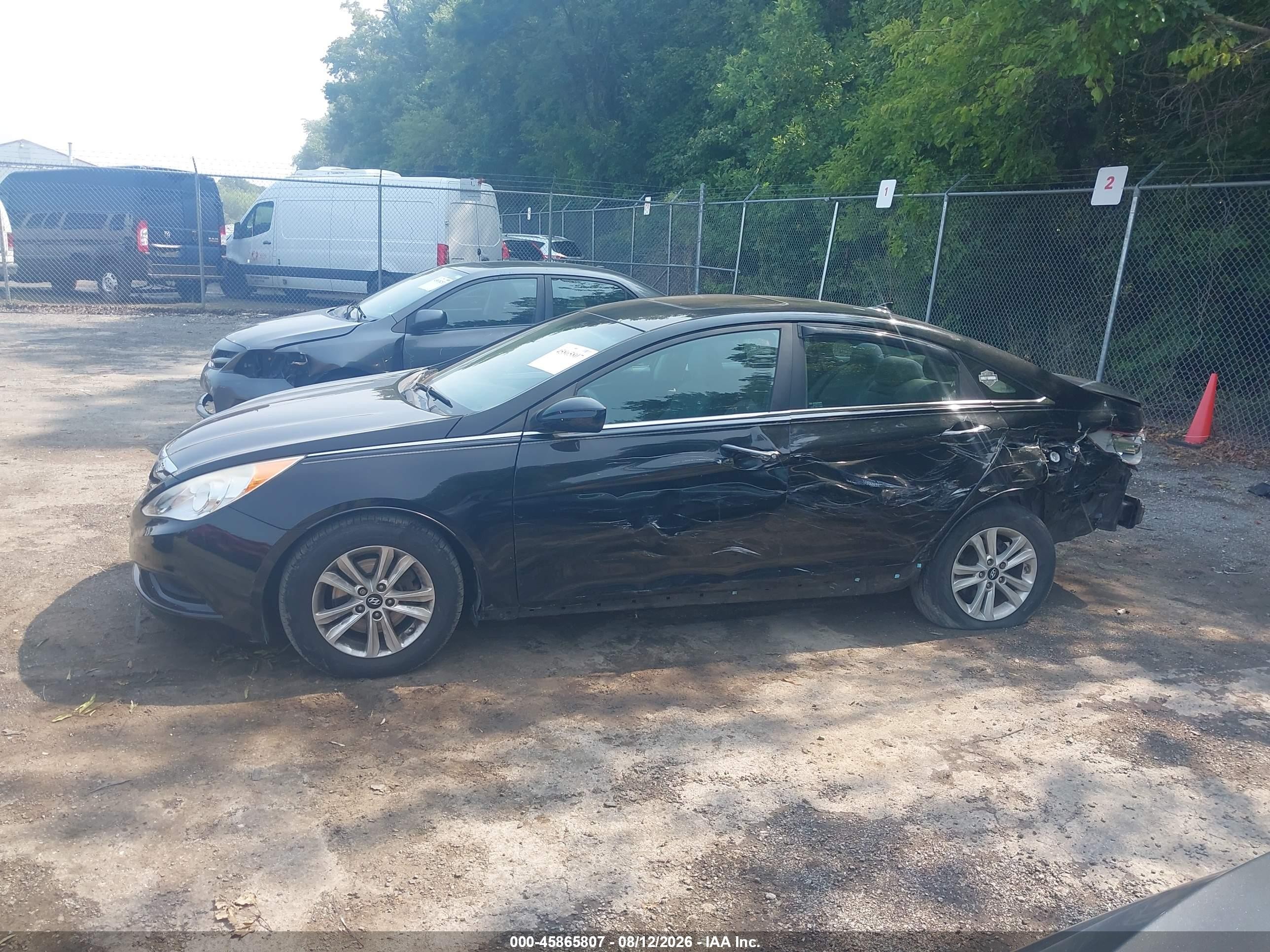 2012 Hyundai Sonata Gls Черный vin: 5NPEB4AC7CH347168