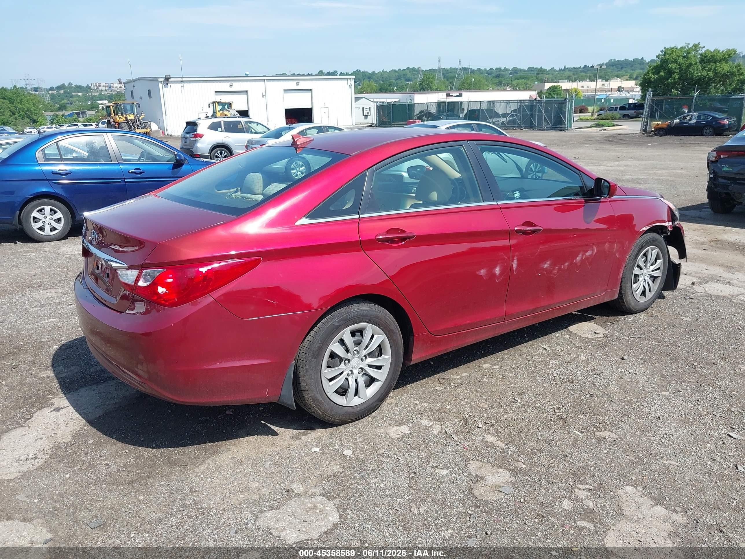 2012 Hyundai Sonata Gls Red vin: 5NPEB4AC7CH364245