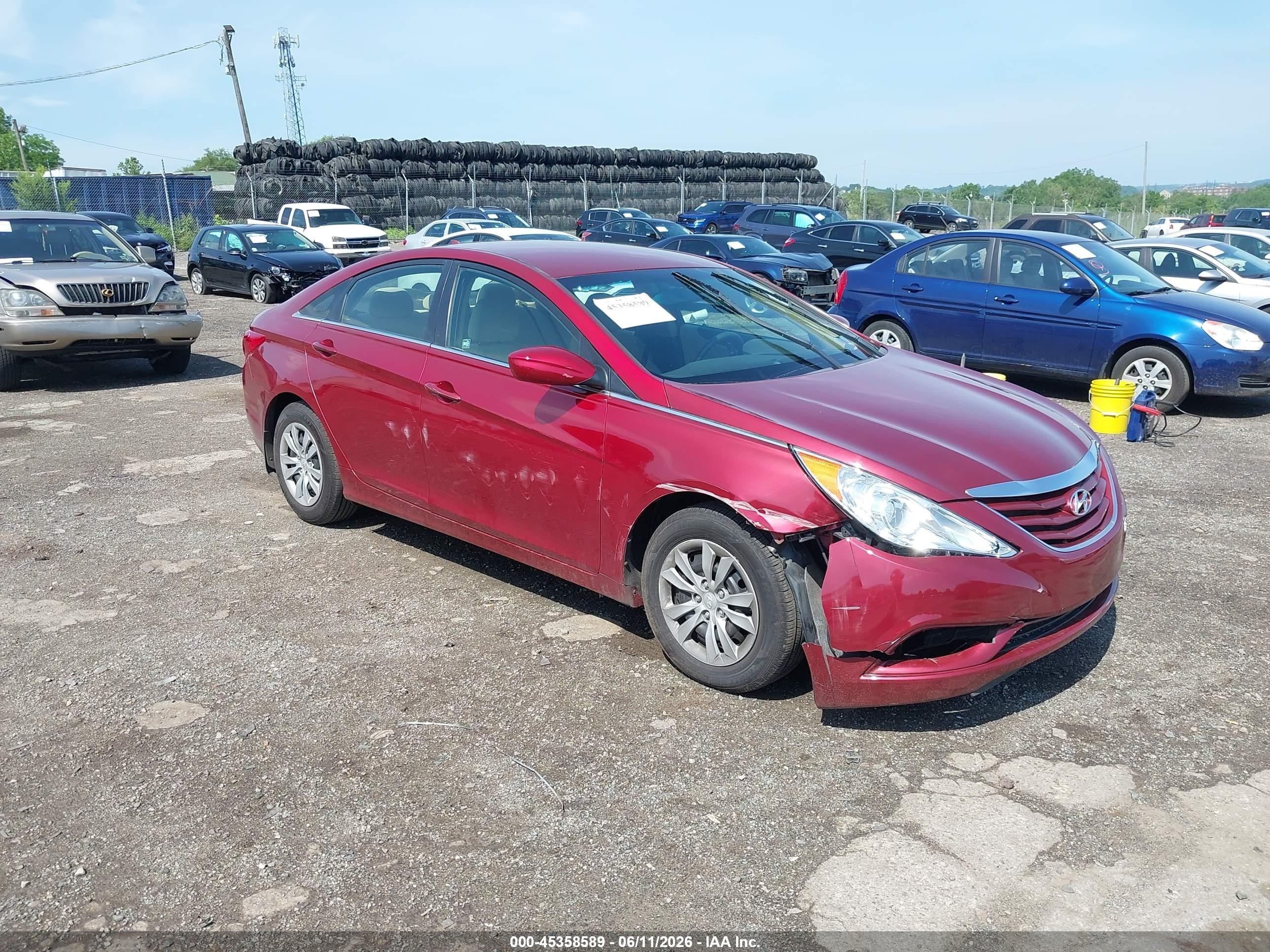2012 Hyundai Sonata Gls Red vin: 5NPEB4AC7CH364245