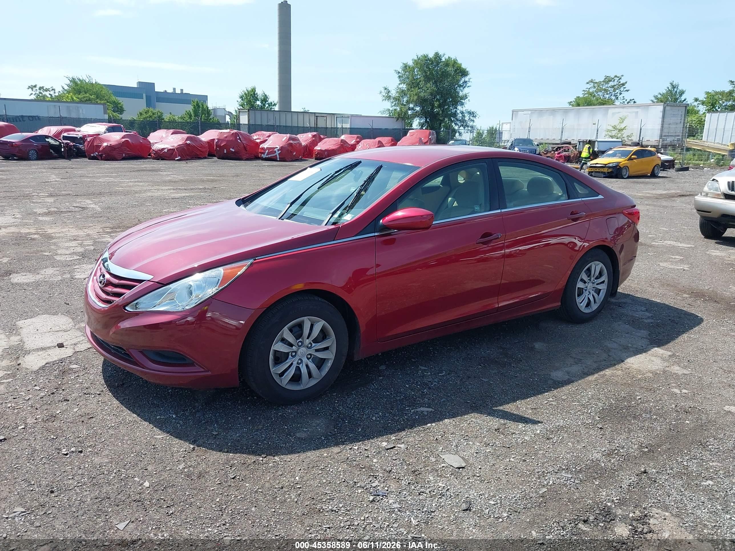 2012 Hyundai Sonata Gls Red vin: 5NPEB4AC7CH364245