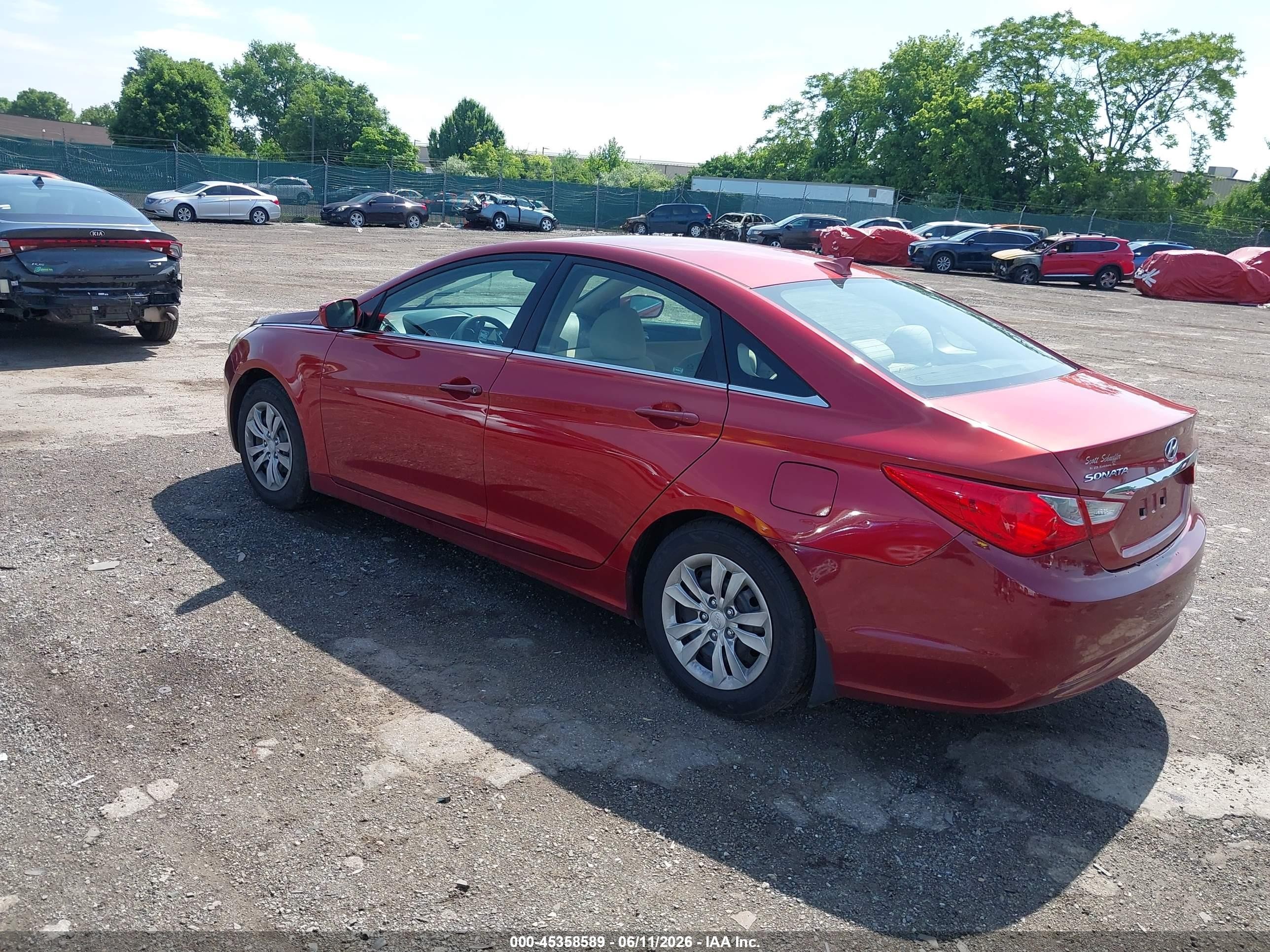 2012 Hyundai Sonata Gls Red vin: 5NPEB4AC7CH364245
