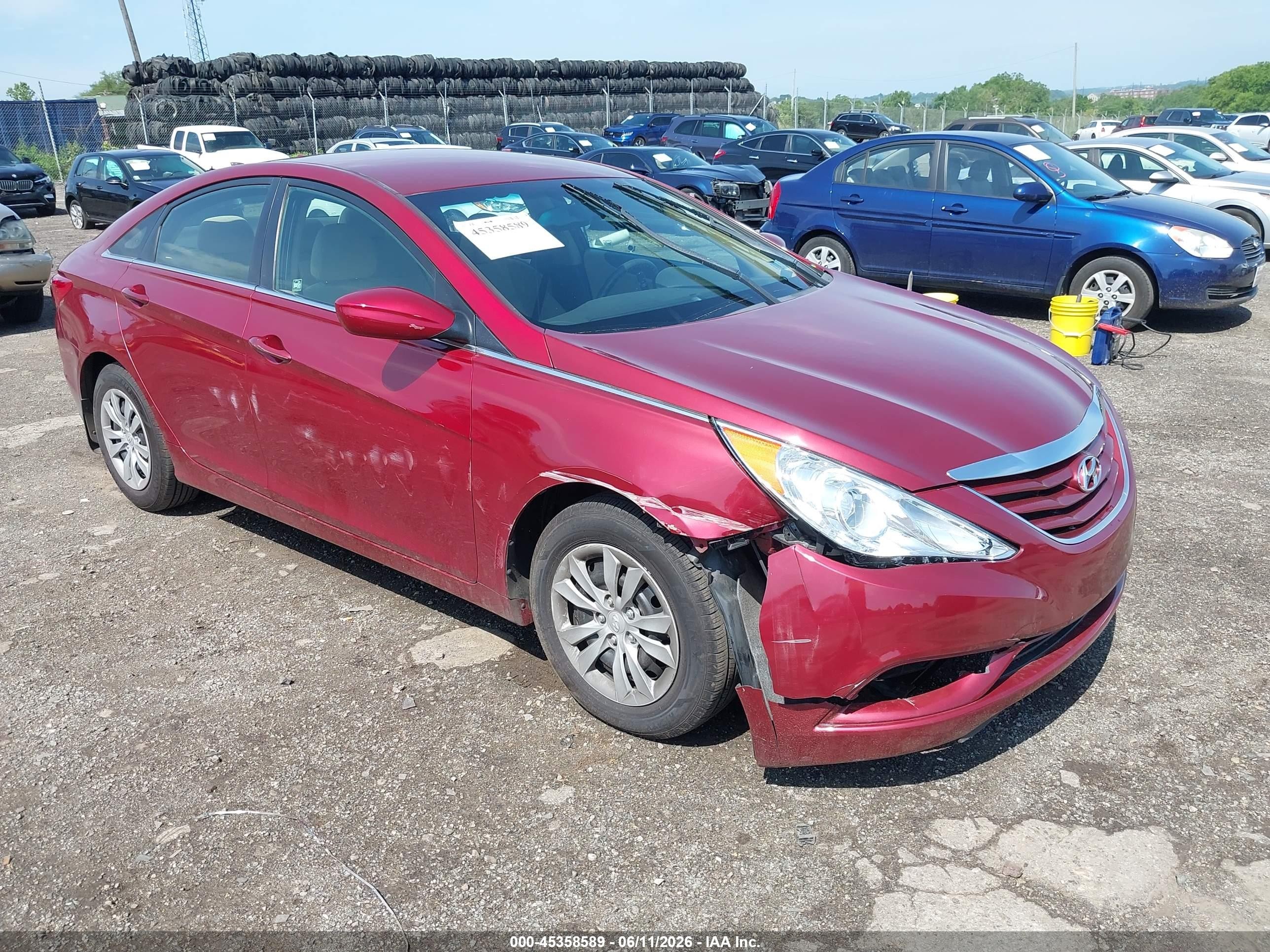 2012 Hyundai Sonata Gls Red vin: 5NPEB4AC7CH364245