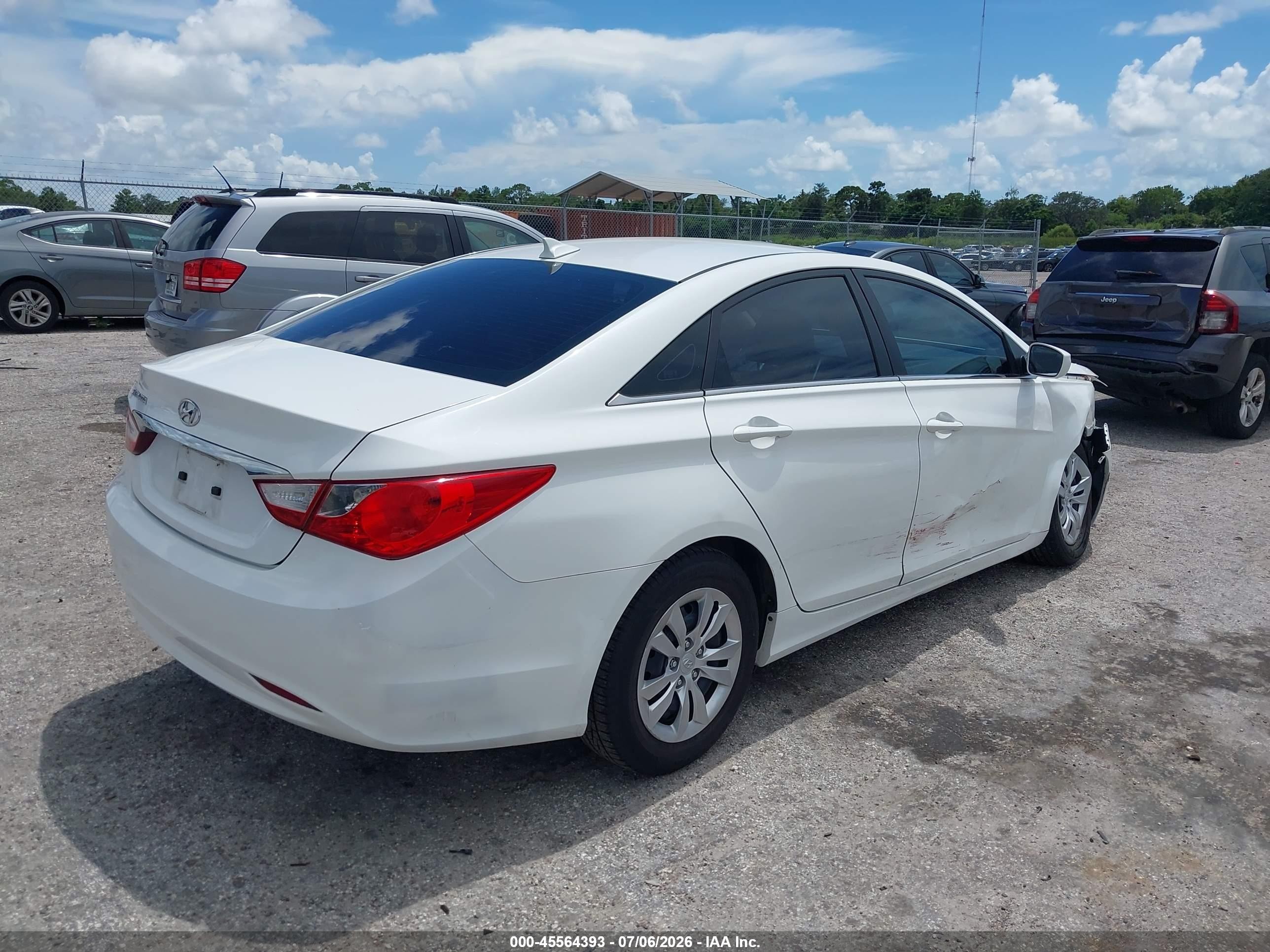 2012 Hyundai Sonata Gls White vin: 5NPEB4AC7CH419244