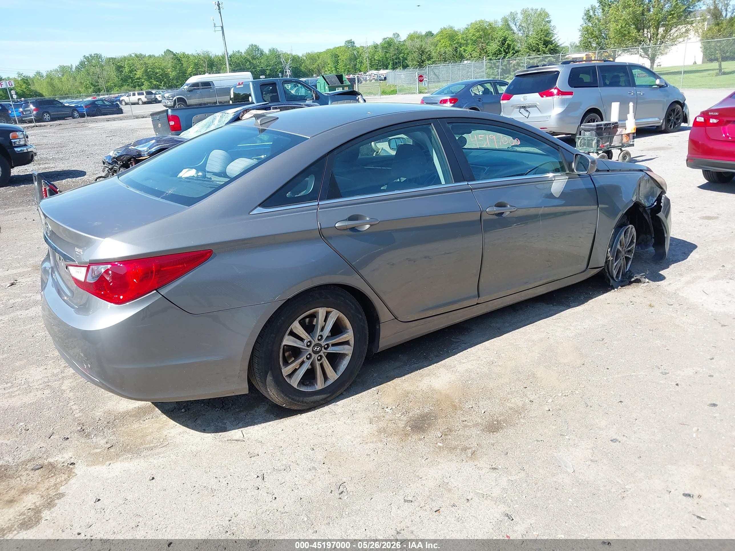 2012 Hyundai Sonata Gls Gray vin: 5NPEB4AC7CH486782