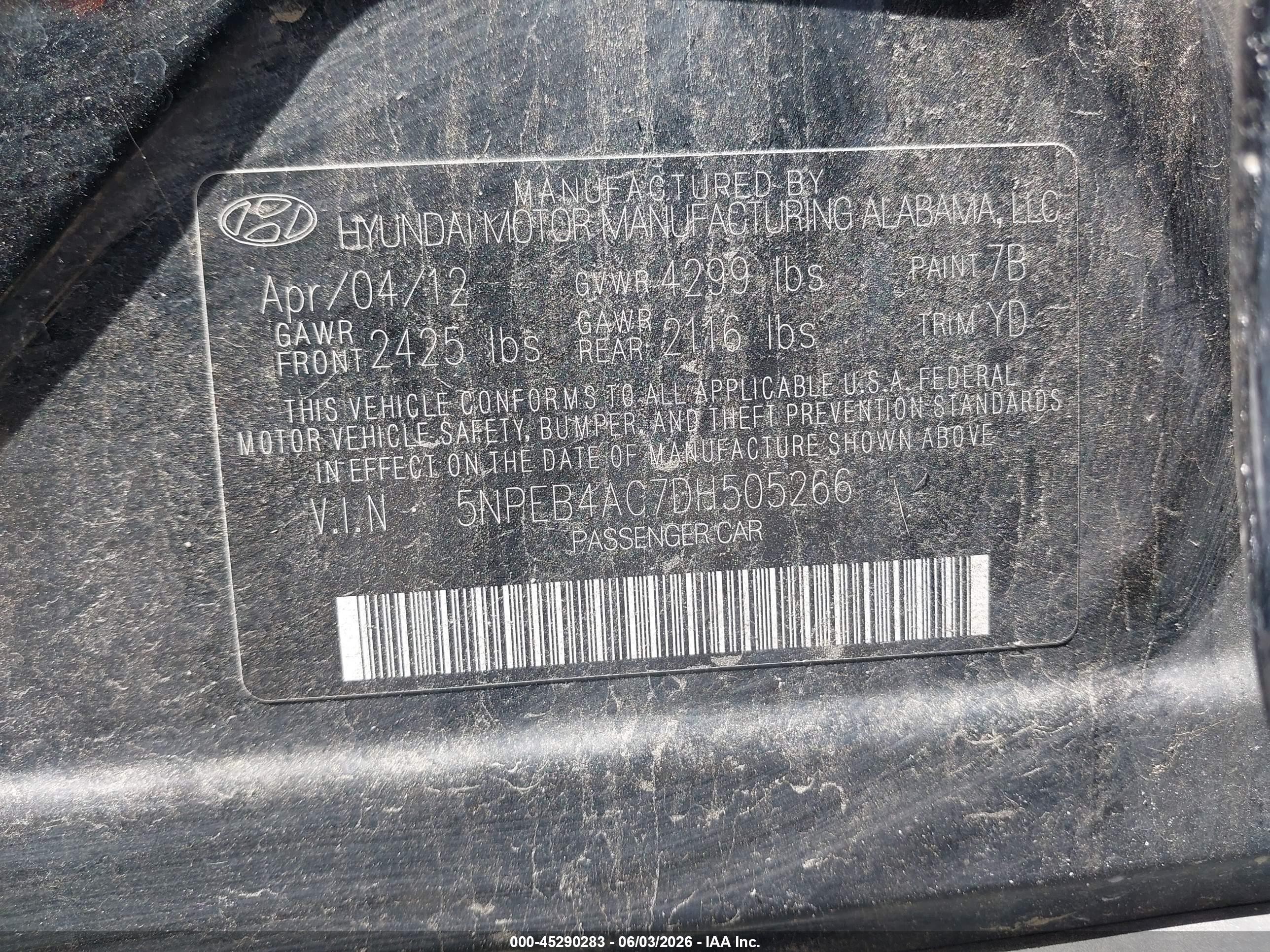 2013 Hyundai Sonata Gls Black vin: 5NPEB4AC7DH505266