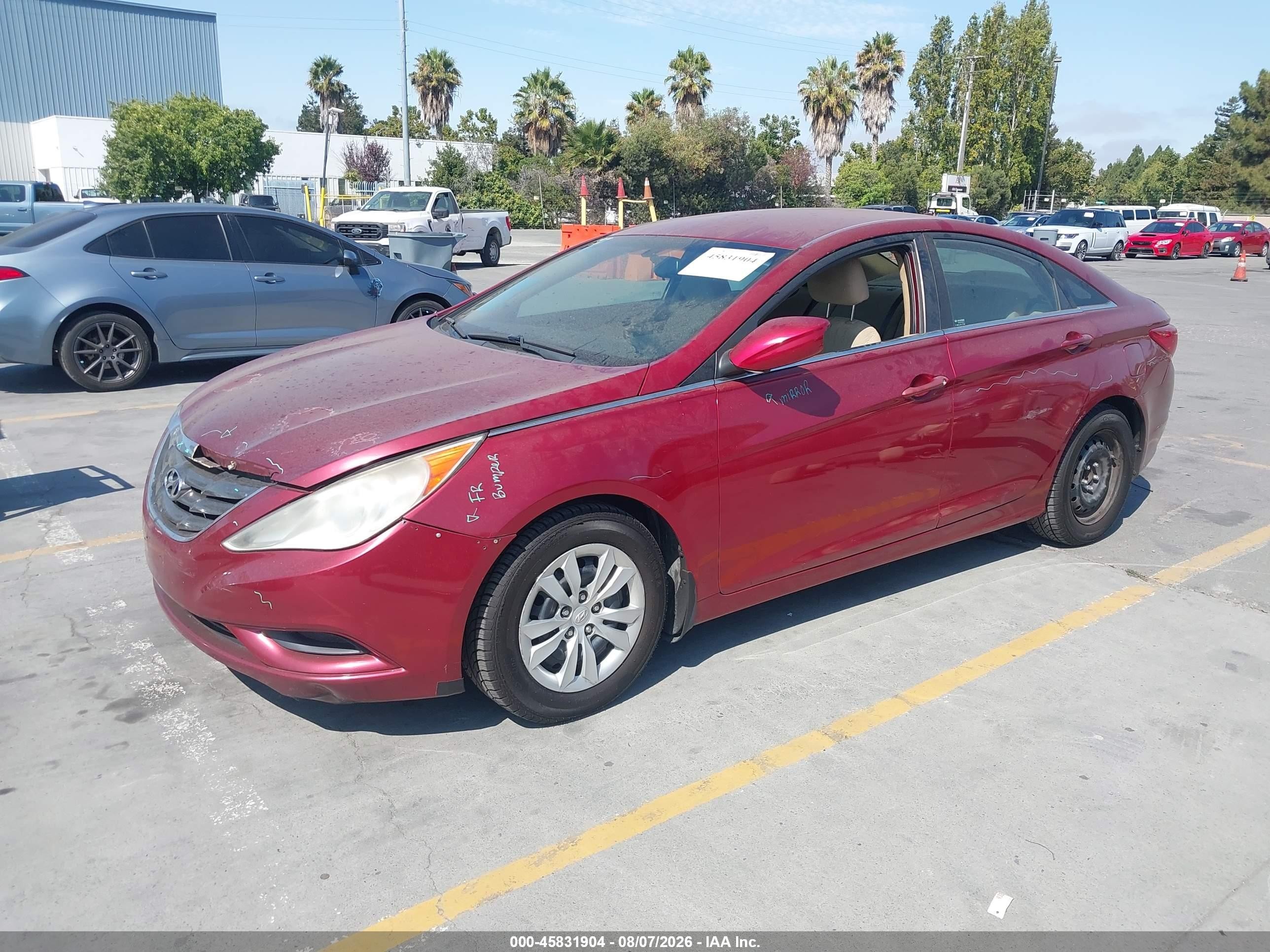 2013 Hyundai Sonata Gls Red vin: 5NPEB4AC7DH513125