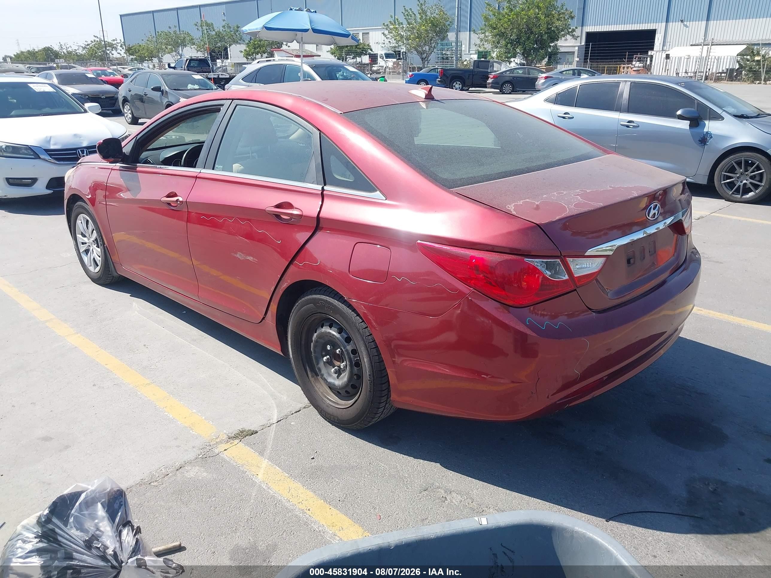 2013 Hyundai Sonata Gls Red vin: 5NPEB4AC7DH513125