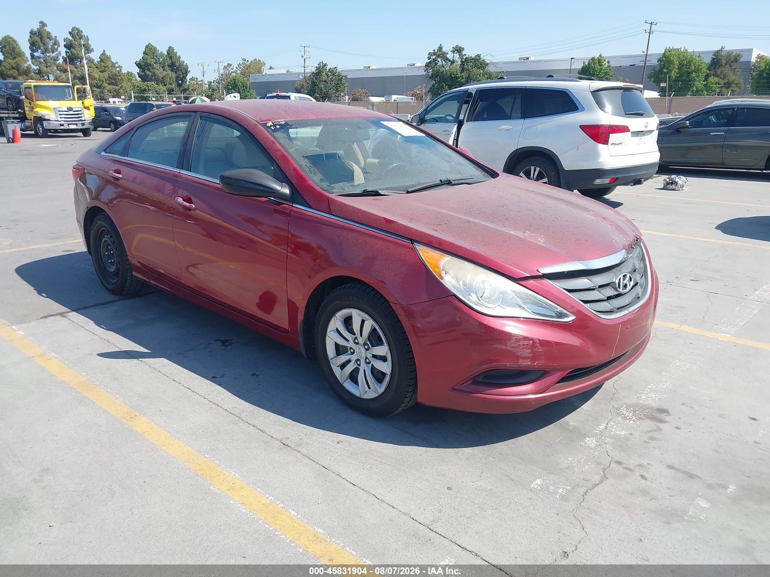 2013 Hyundai Sonata Gls Red vin: 5NPEB4AC7DH513125