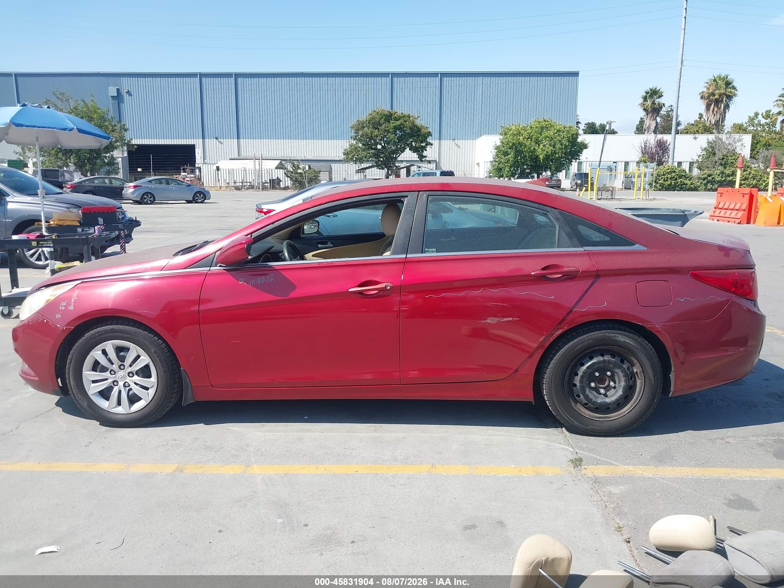 2013 Hyundai Sonata Gls Red vin: 5NPEB4AC7DH513125