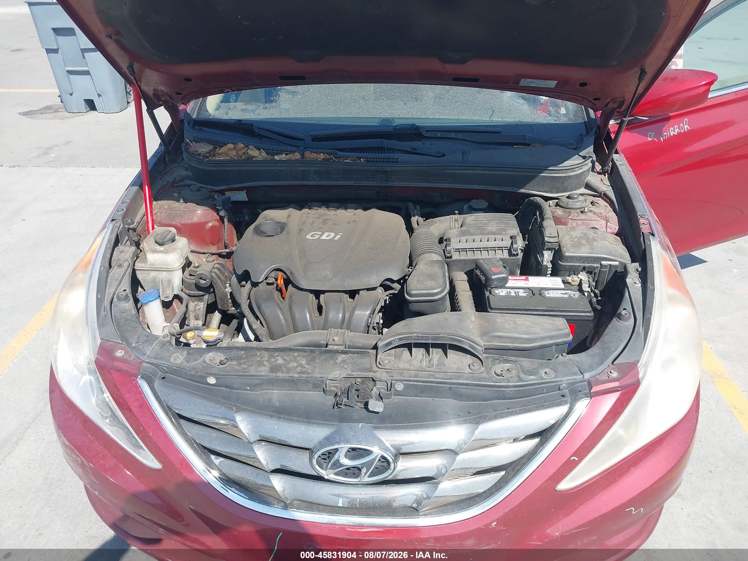 2013 Hyundai Sonata Gls Red vin: 5NPEB4AC7DH513125