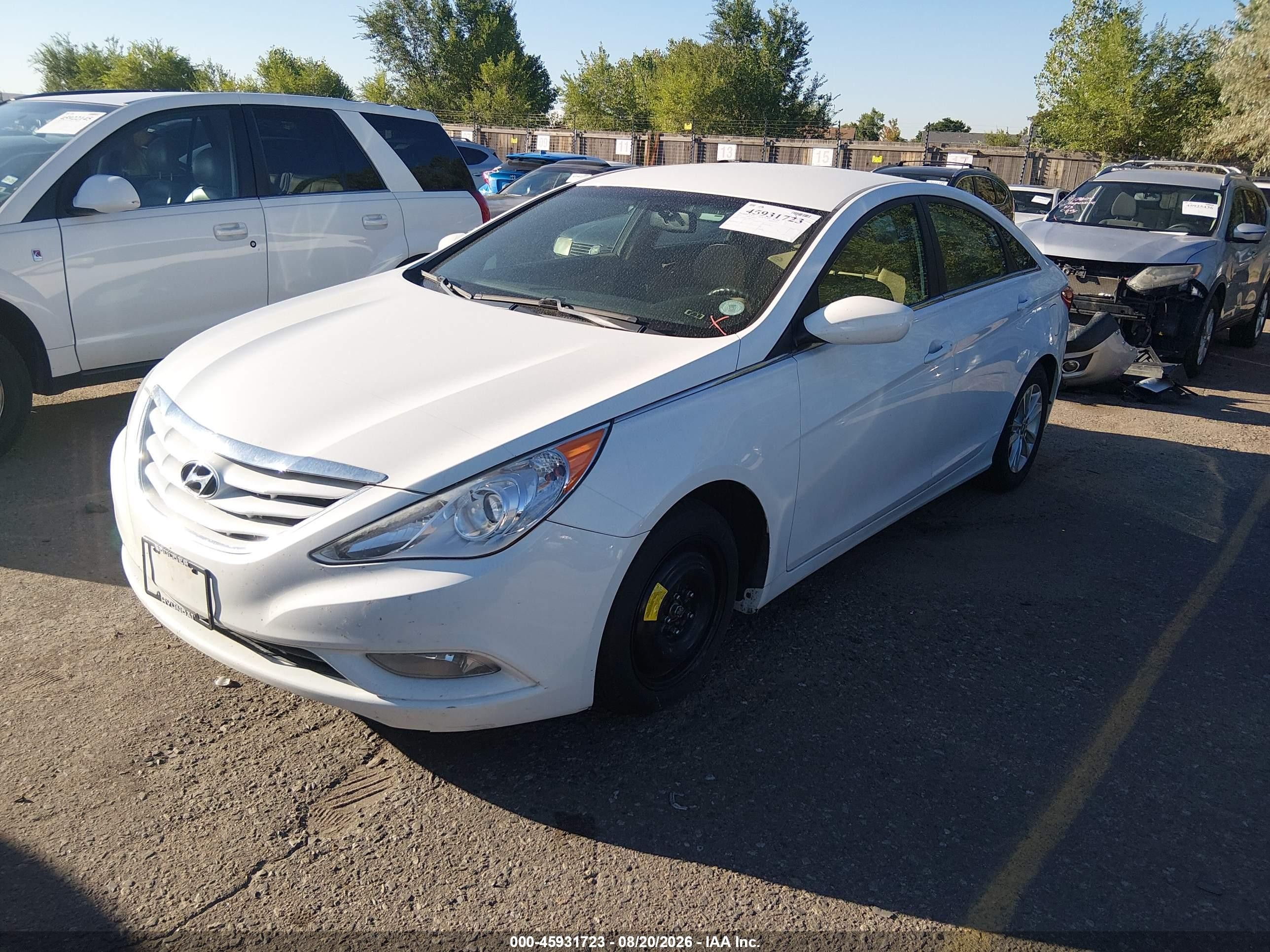 2013 Hyundai Sonata Gls White vin: 5NPEB4AC7DH526716