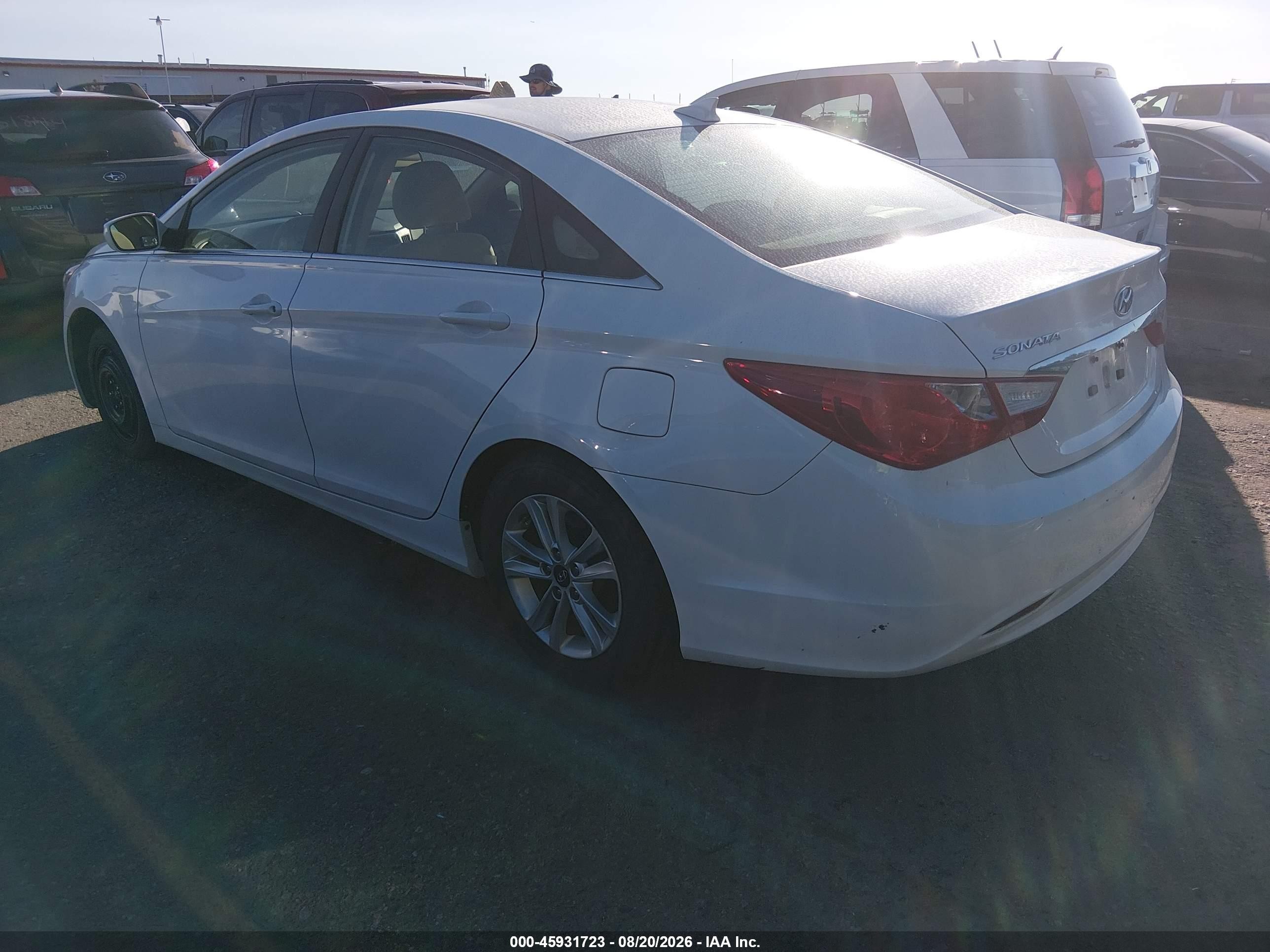 2013 Hyundai Sonata Gls White vin: 5NPEB4AC7DH526716