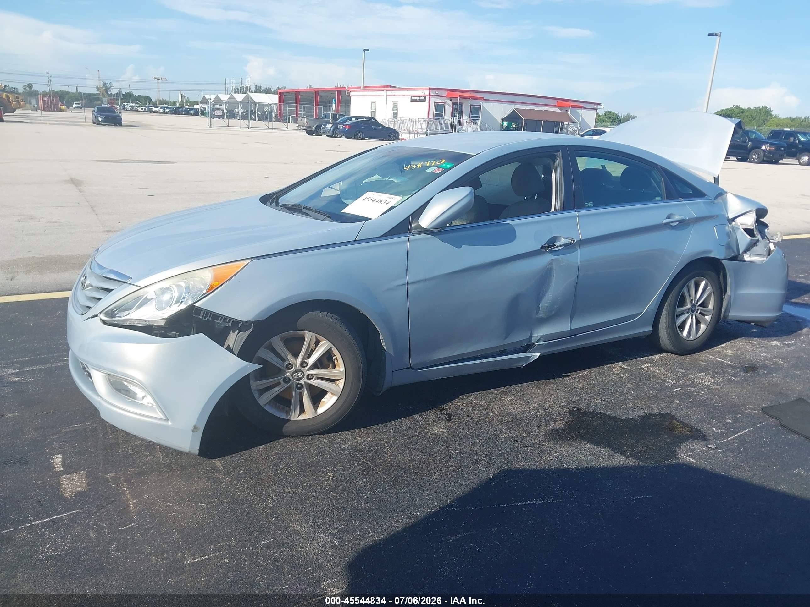 2013 Hyundai Sonata Gls Light Blue vin: 5NPEB4AC7DH549624