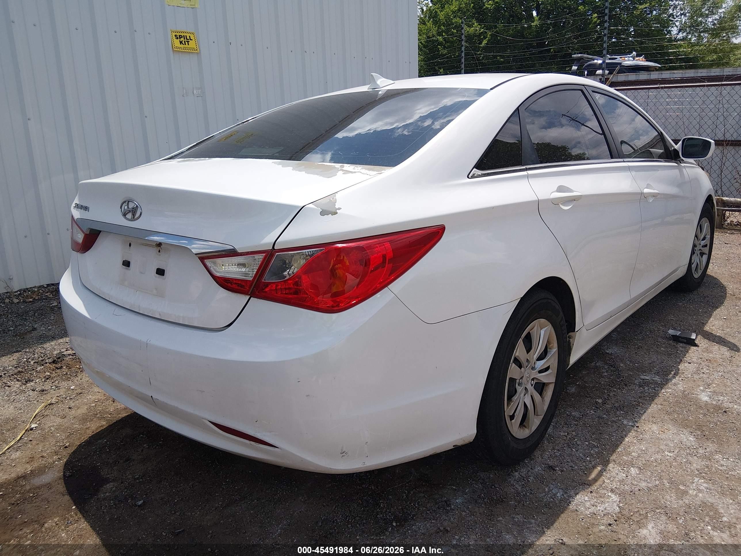 2013 Hyundai Sonata Gls White vin: 5NPEB4AC7DH562289